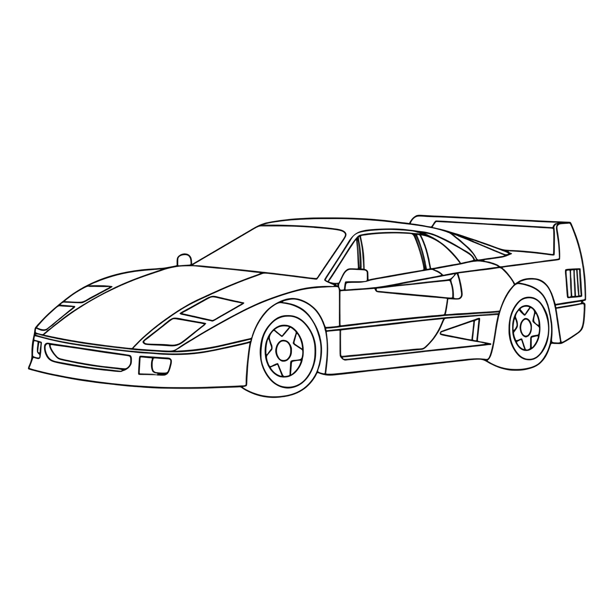 Легендарный Феррари F40 №3825. Раскраски машины по маркам. Феррари Ferrari.