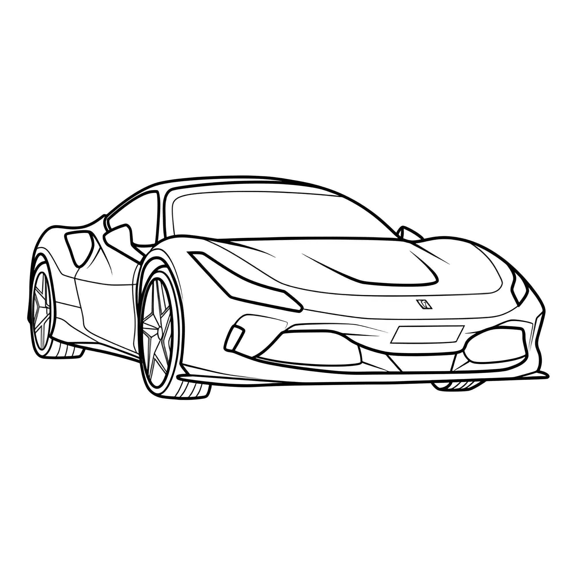 Суперкар Феррари Italia №3833. Раскраски машины по маркам. Феррари Ferrari.