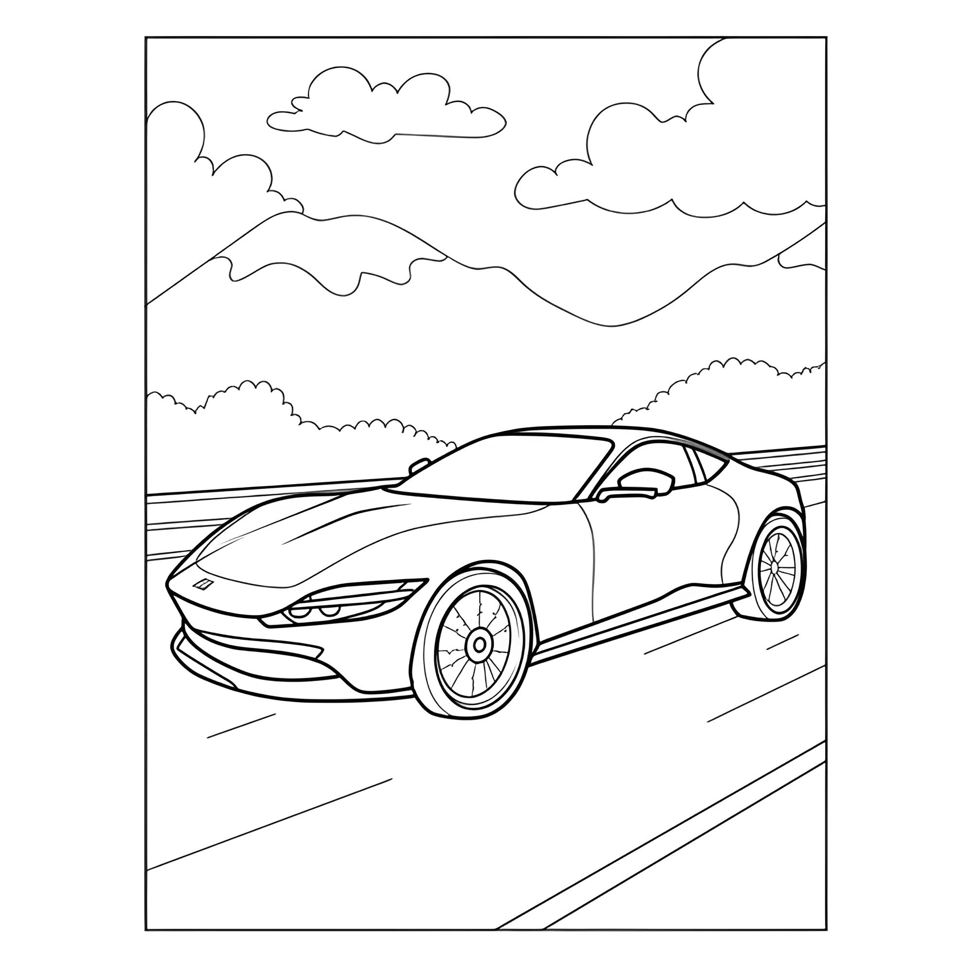 Суперкар Феррари №3832. Раскраски машины по маркам. Феррари Ferrari.
