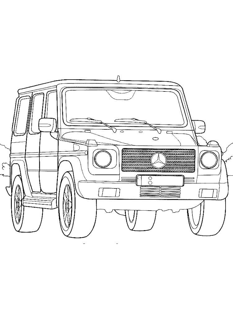 Гелендваген G63 №4120. Раскраски машины по маркам. Гелендваген.