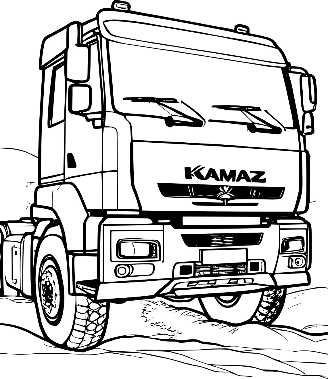Раскраска КАМАЗ 37 №3669. Раскраски машины по маркам. КамАЗ.
