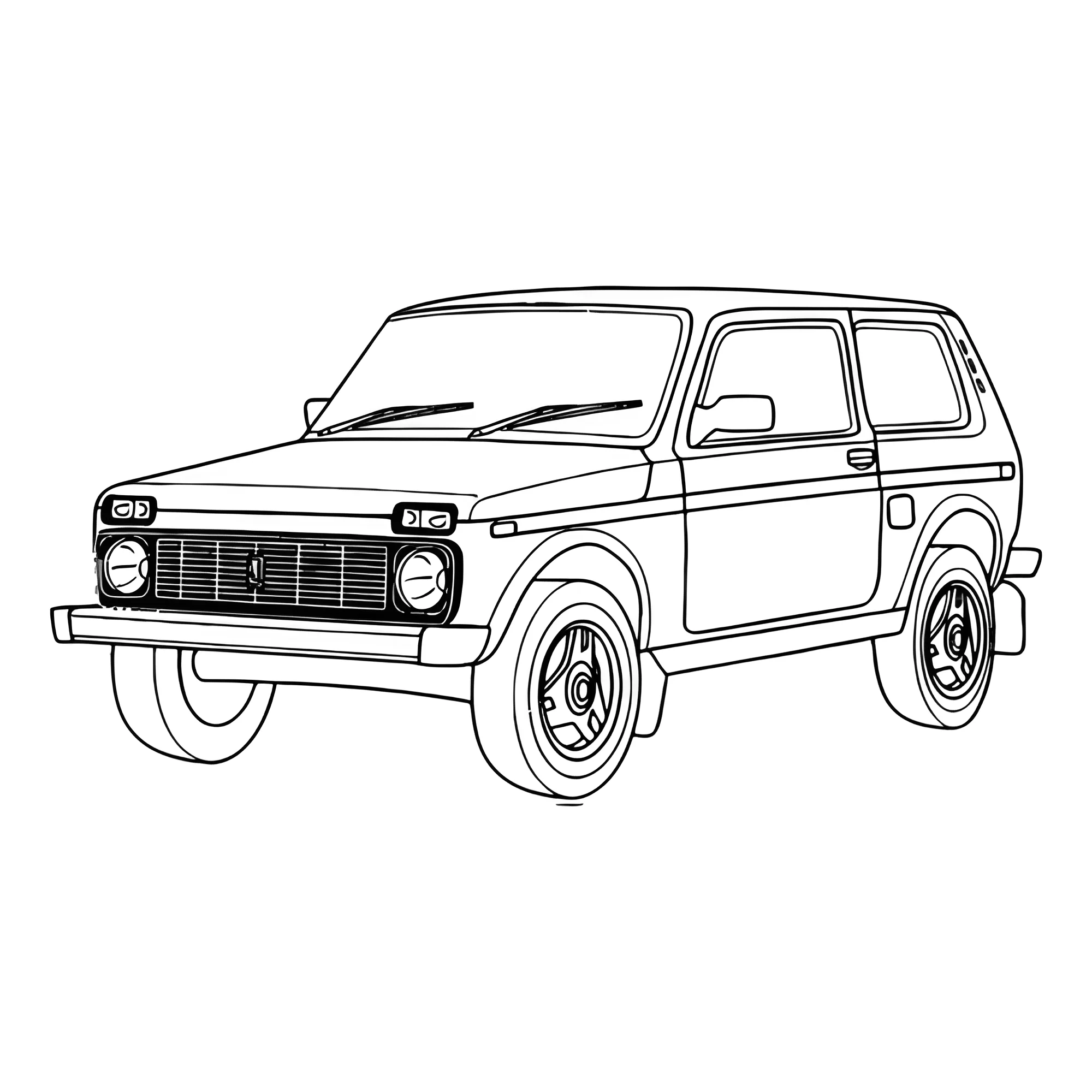 Лада Нива ВАЗ-2131 №3353. Раскраски машины по маркам. Лада (Жигули).