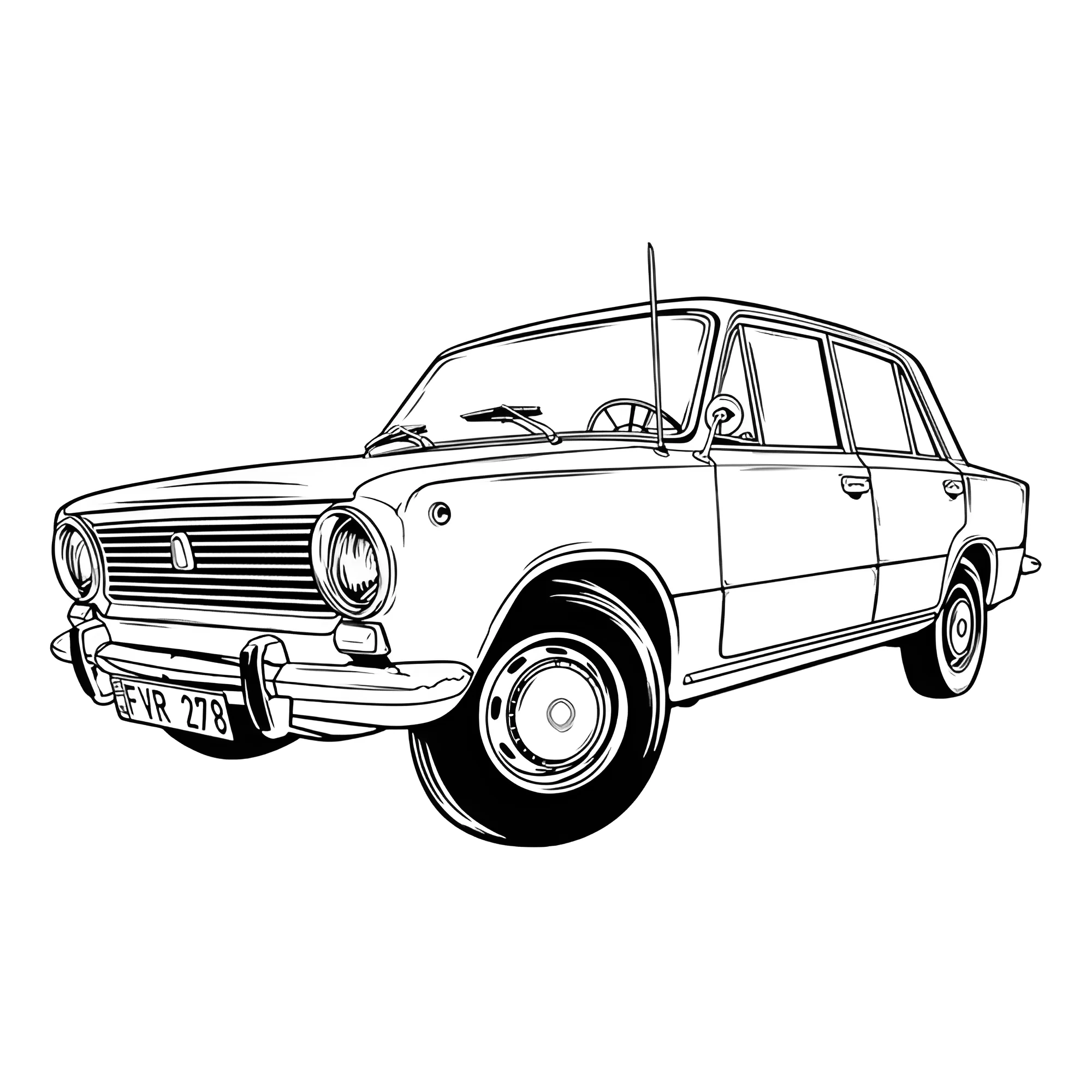 ВАЗ-2101 «Копейка №3358. Раскраски машины по маркам. Лада (Жигули).