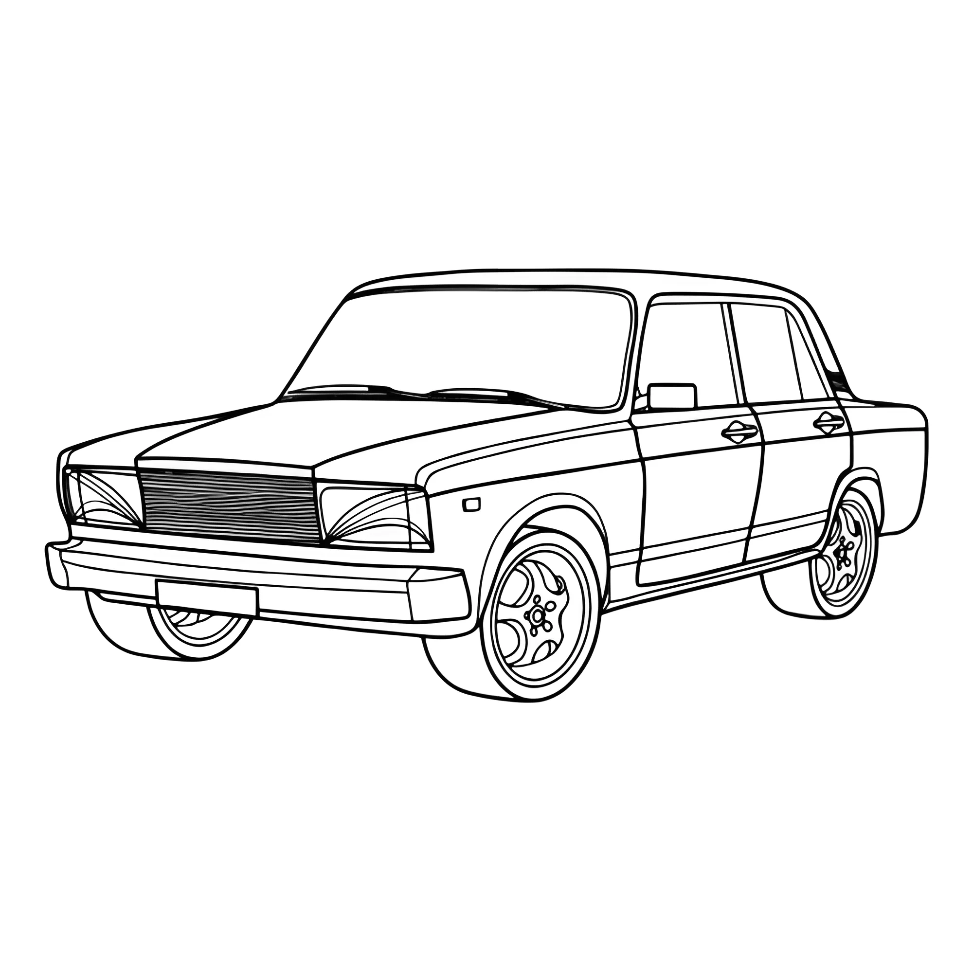 ВАЗ-2107 «Жигули» (LADA 2107 №3354. Раскраски машины по маркам. Лада (Жигули).