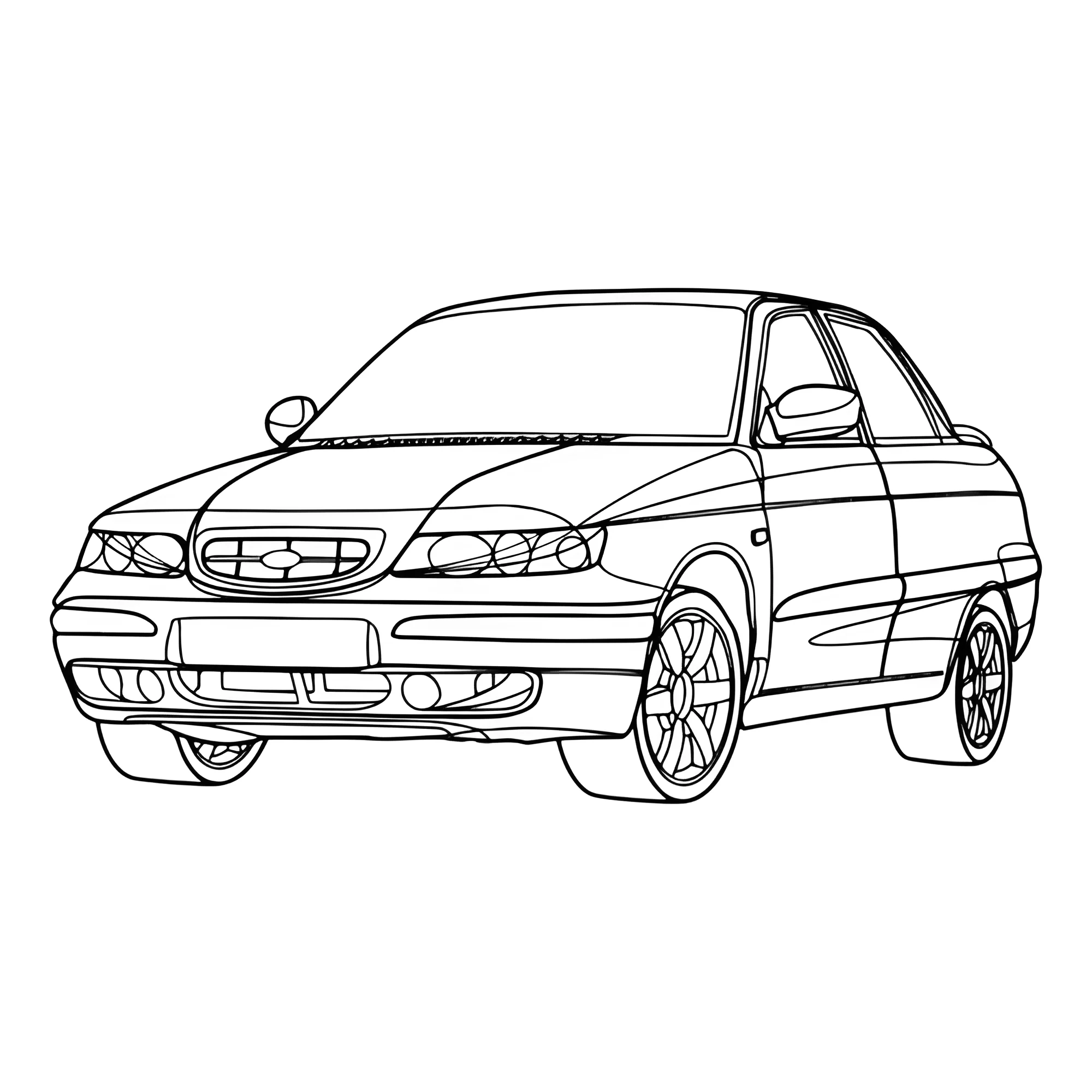 ВАЗ-2110 (LADA 110) десятка №3373. Раскраски машины по маркам. Лада (Жигули).