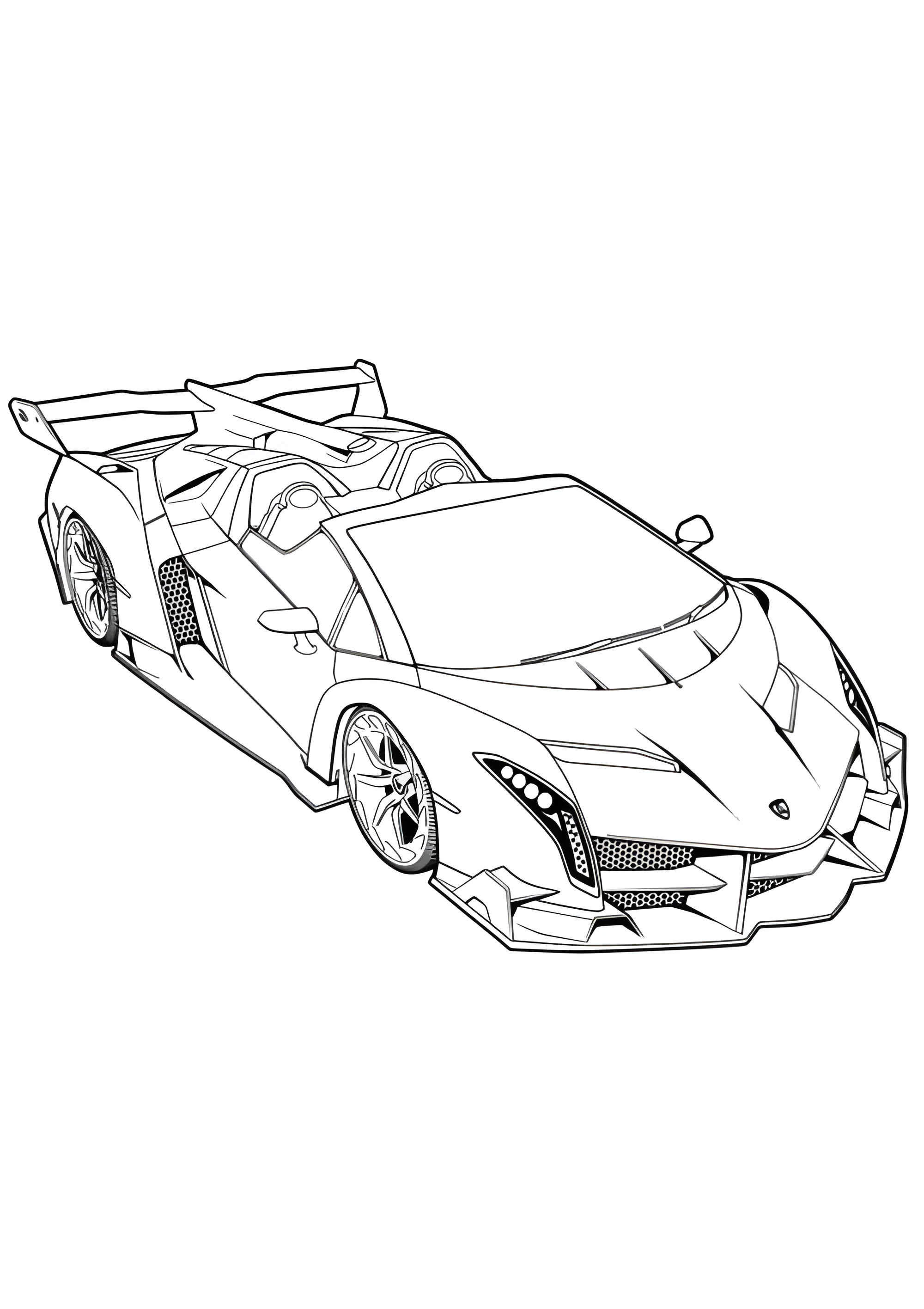 Крутая ламба кабриолет №3762. Раскраски машины по маркам. Ламборджини Lamborghini.