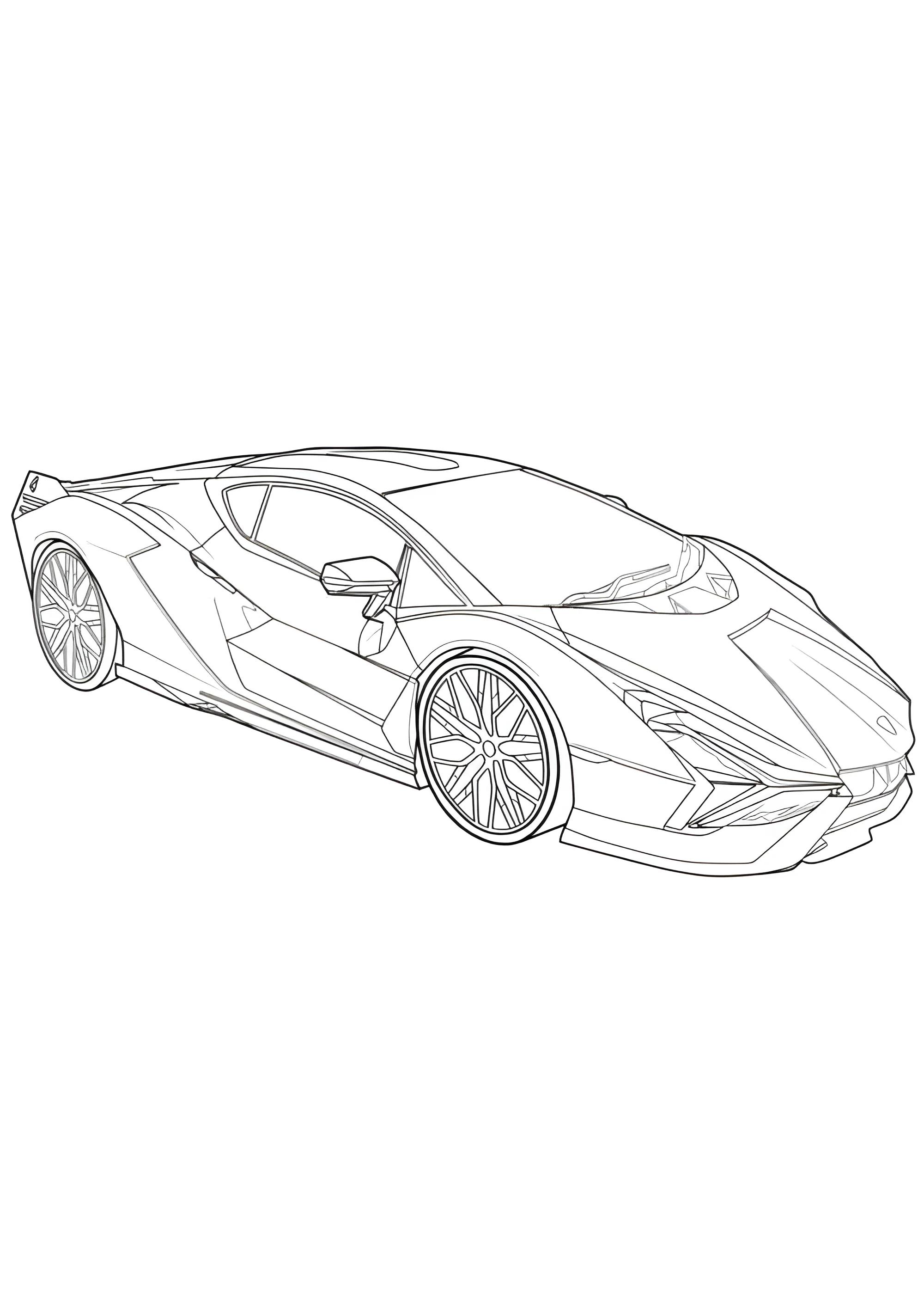 Спортивная ламборгини №3784. Раскраски машины по маркам. Ламборджини Lamborghini.
