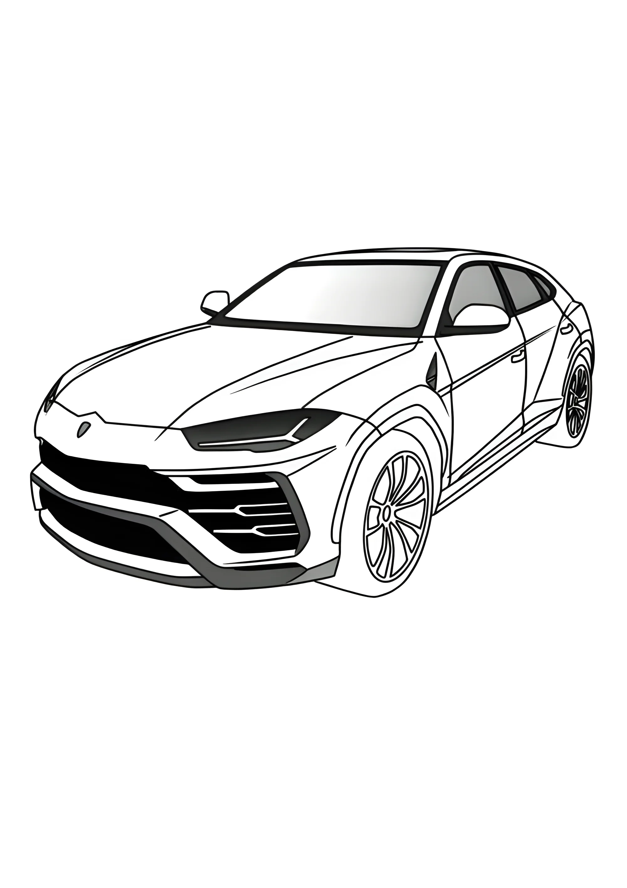 Лабморгини Урус №3761. Раскраски машины по маркам. Ламборджини Lamborghini.
