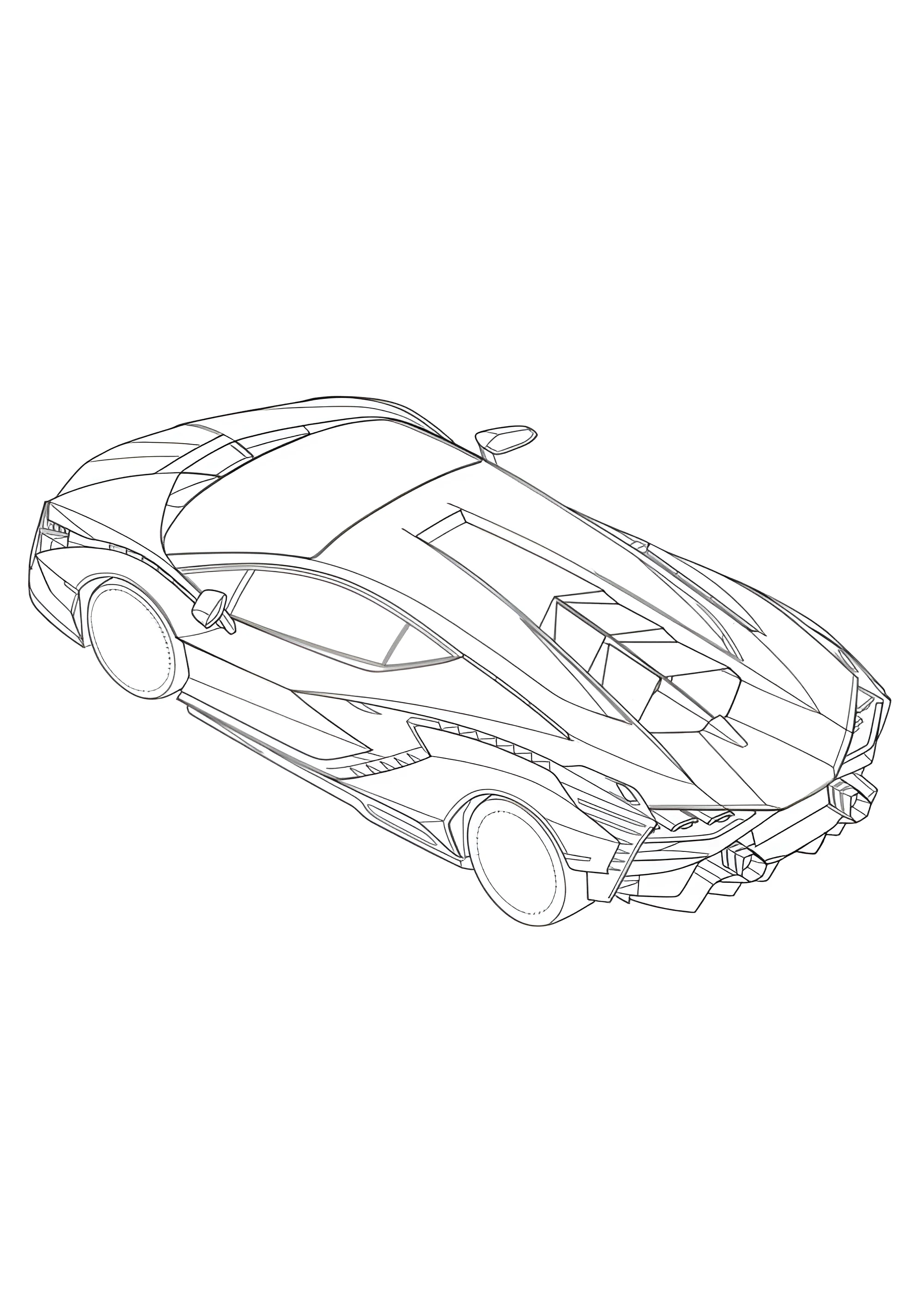 Ламба вид сверху №3776. Раскраски машины по маркам. Ламборджини Lamborghini.