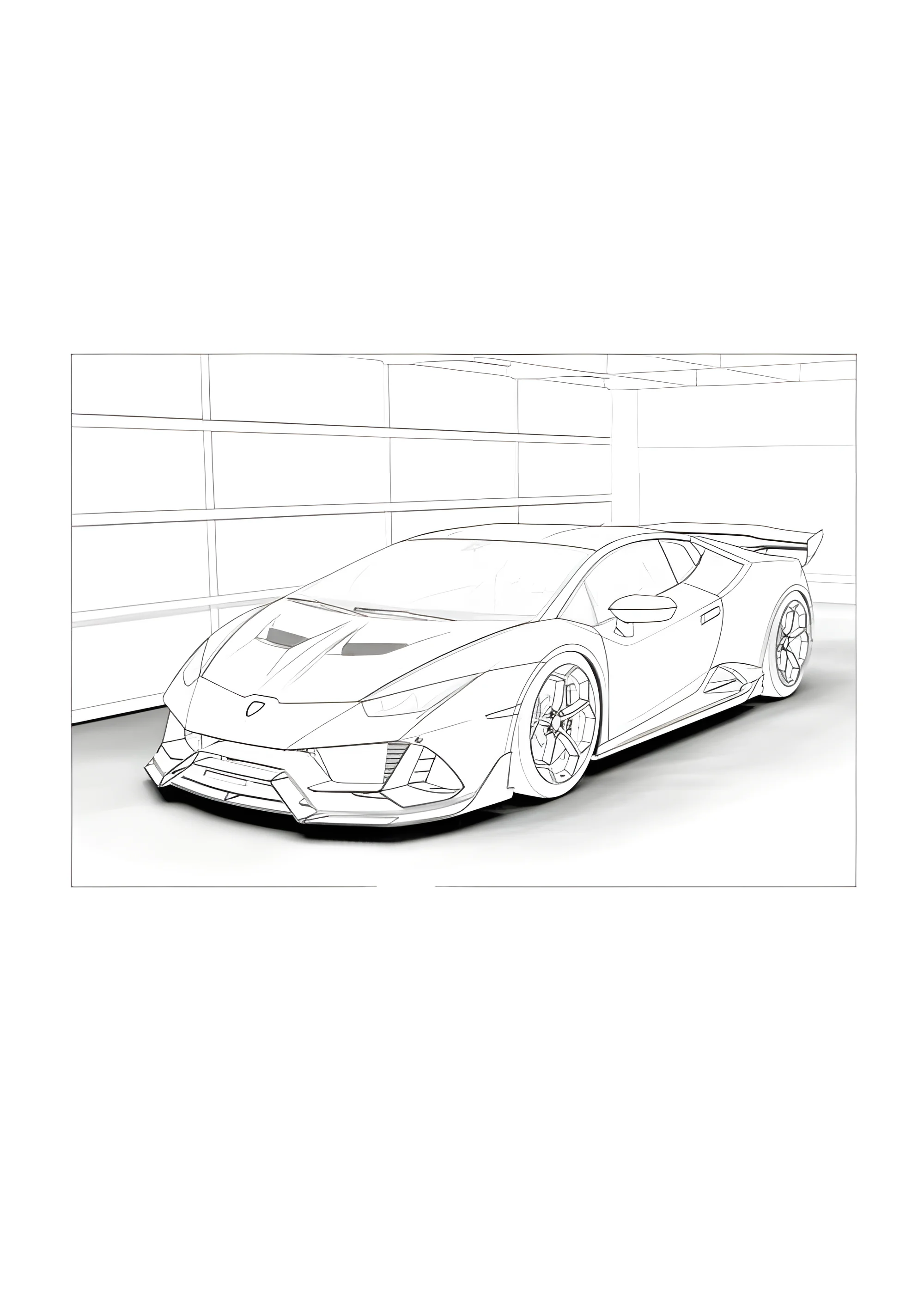 Современная ламборгини №3775. Раскраски машины по маркам. Ламборджини Lamborghini.