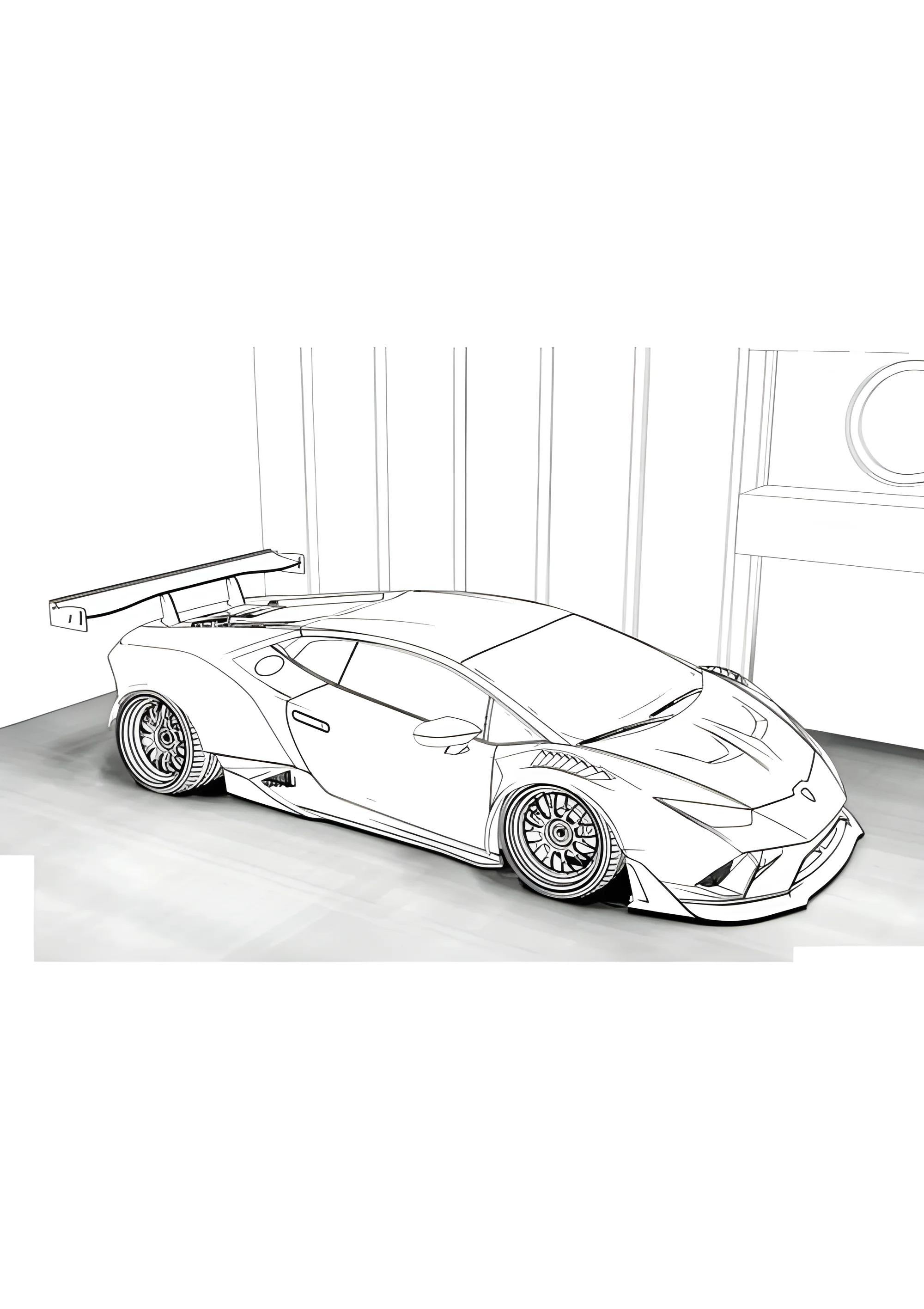 Ламба в гараже №3767. Раскраски машины по маркам. Ламборджини Lamborghini.