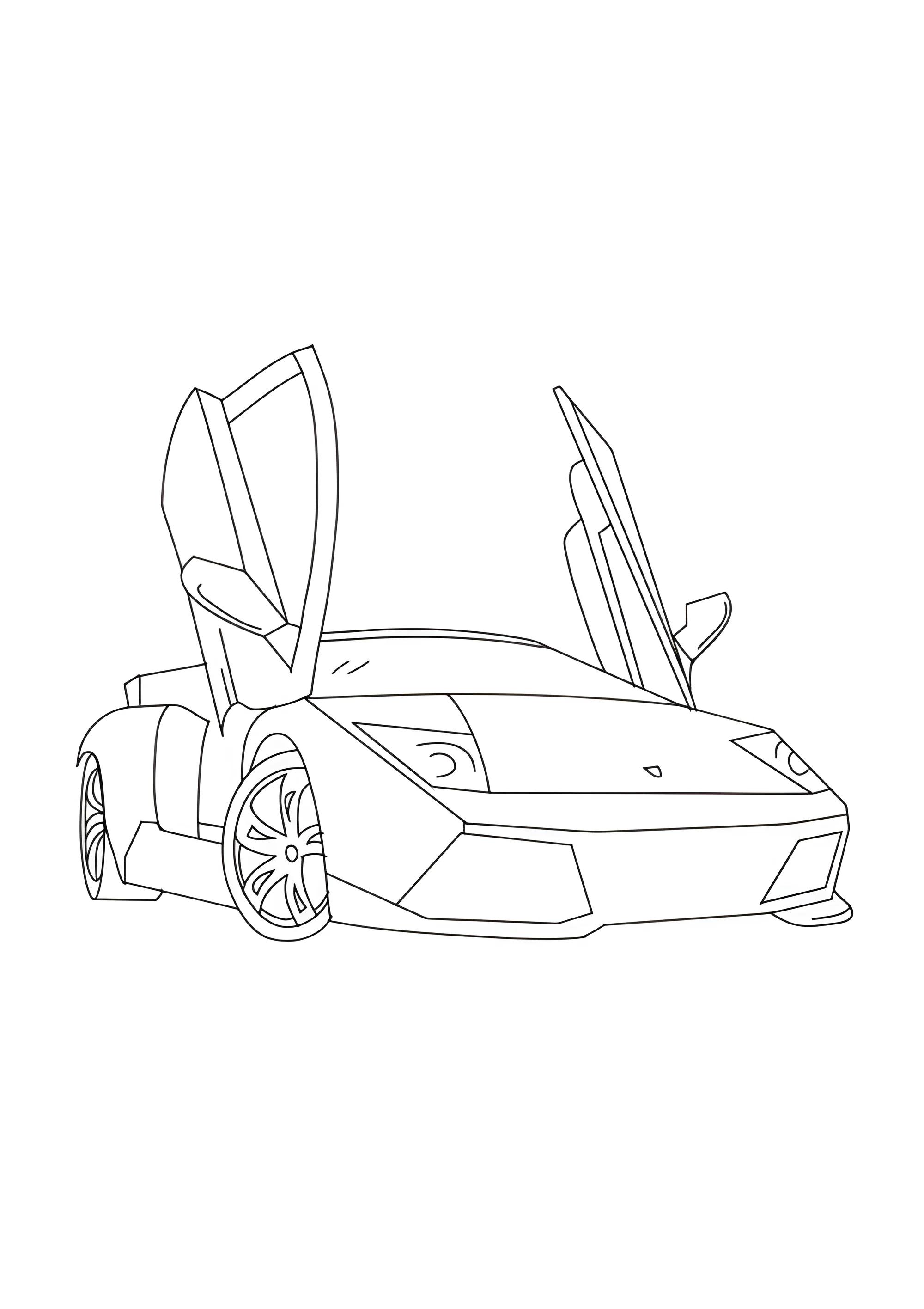 Ламба двери вверх №3789. Раскраски машины по маркам. Ламборджини Lamborghini.