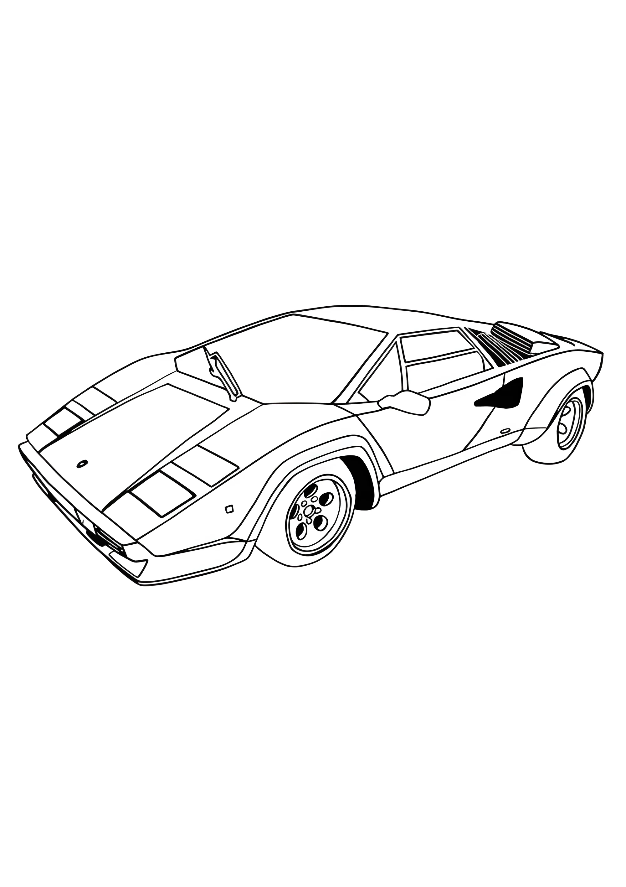 Старая ламба №3781. Раскраски машины по маркам. Ламборджини Lamborghini.