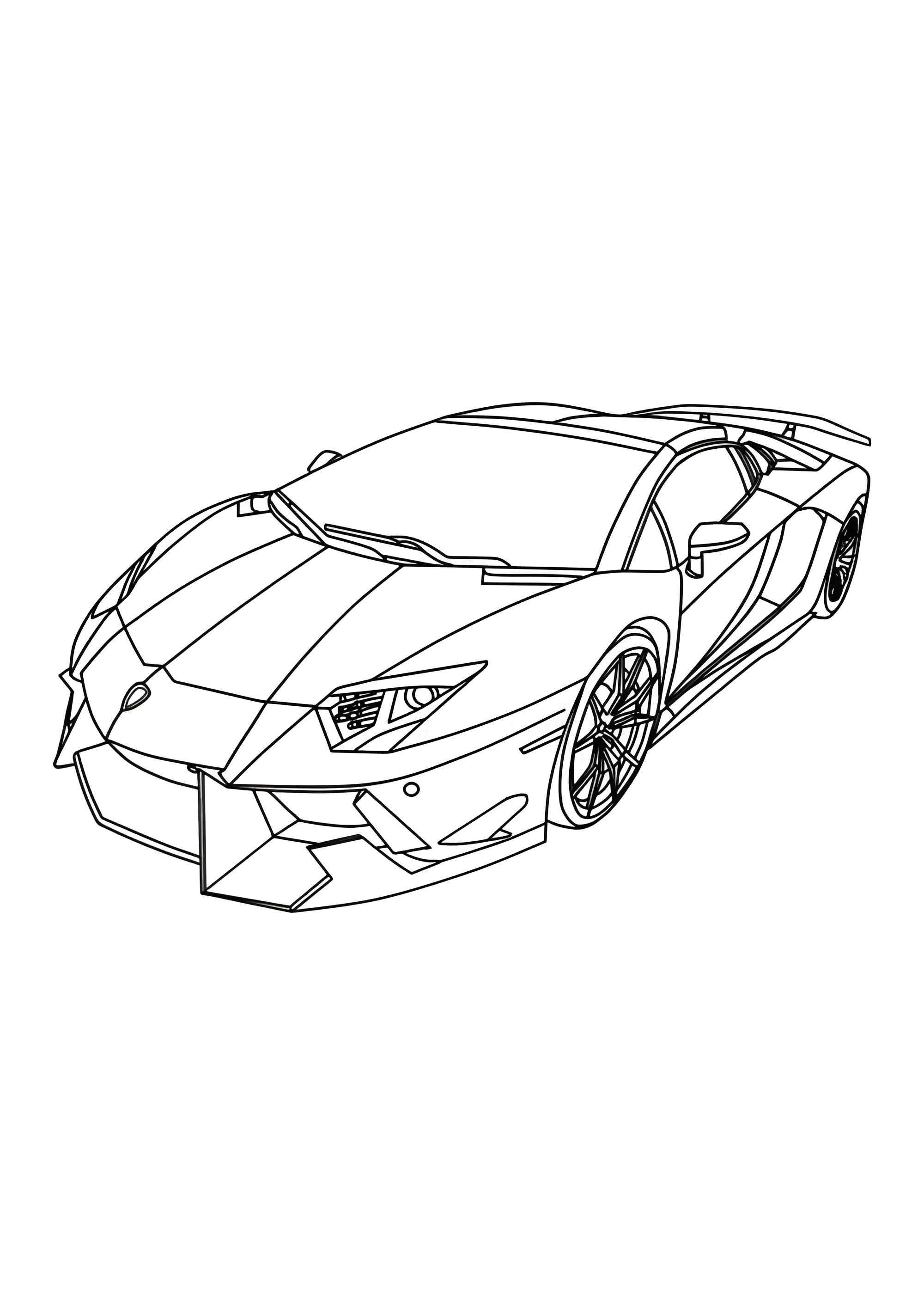 Красивая Ламборгини №3790. Раскраски машины по маркам. Ламборджини Lamborghini.