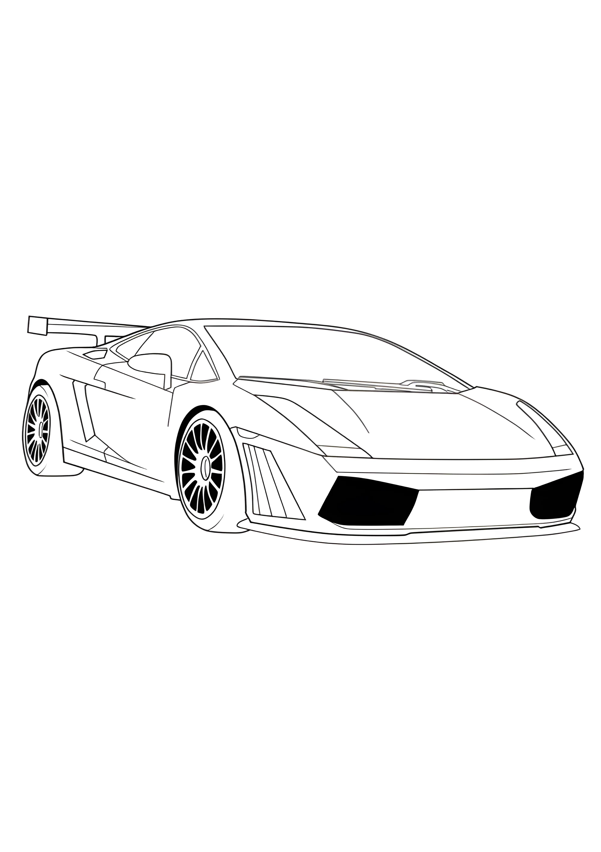 Ламборгини простая №3793. Раскраски машины по маркам. Ламборджини Lamborghini.