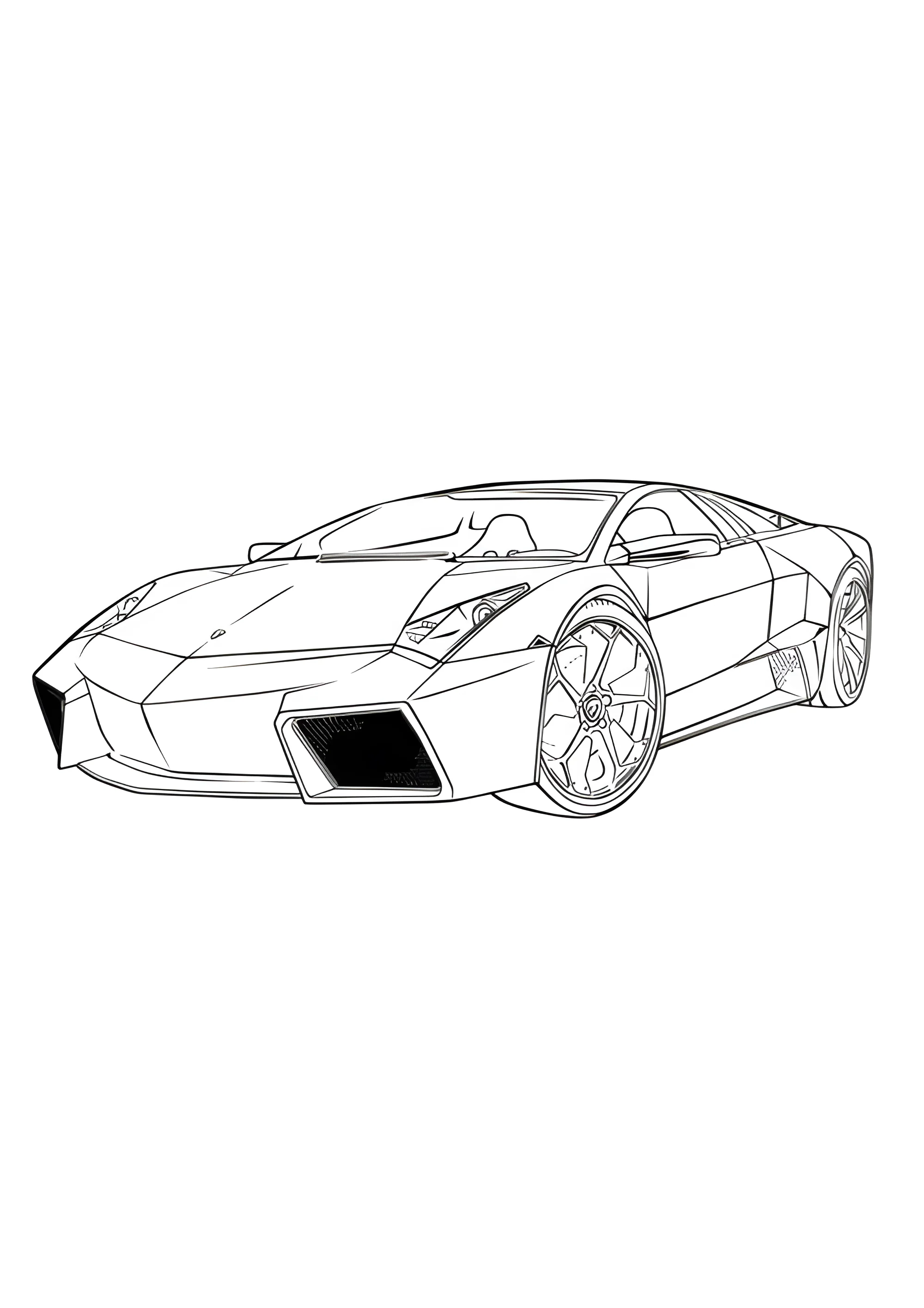 Ламборгини №3794. Раскраски машины по маркам. Ламборджини Lamborghini.
