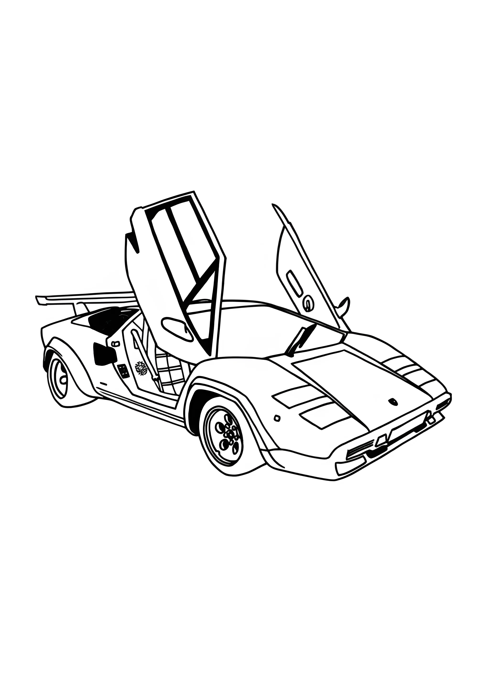 Lamborghini Countach №3764. Раскраски машины по маркам. Ламборджини Lamborghini.