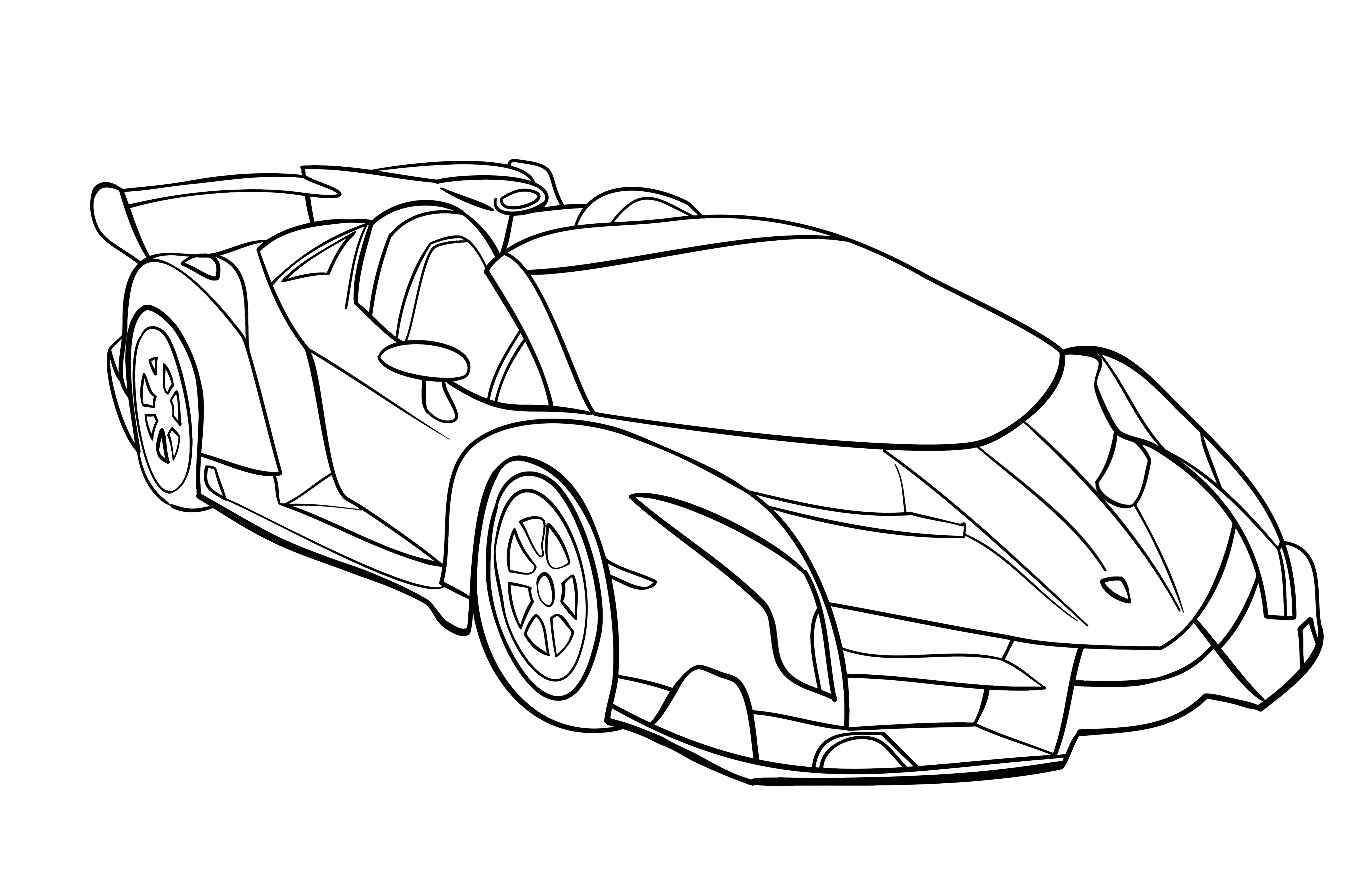 Раскраска Венено Спорткар №3743. Раскраски машины по маркам. Ламборджини Lamborghini.