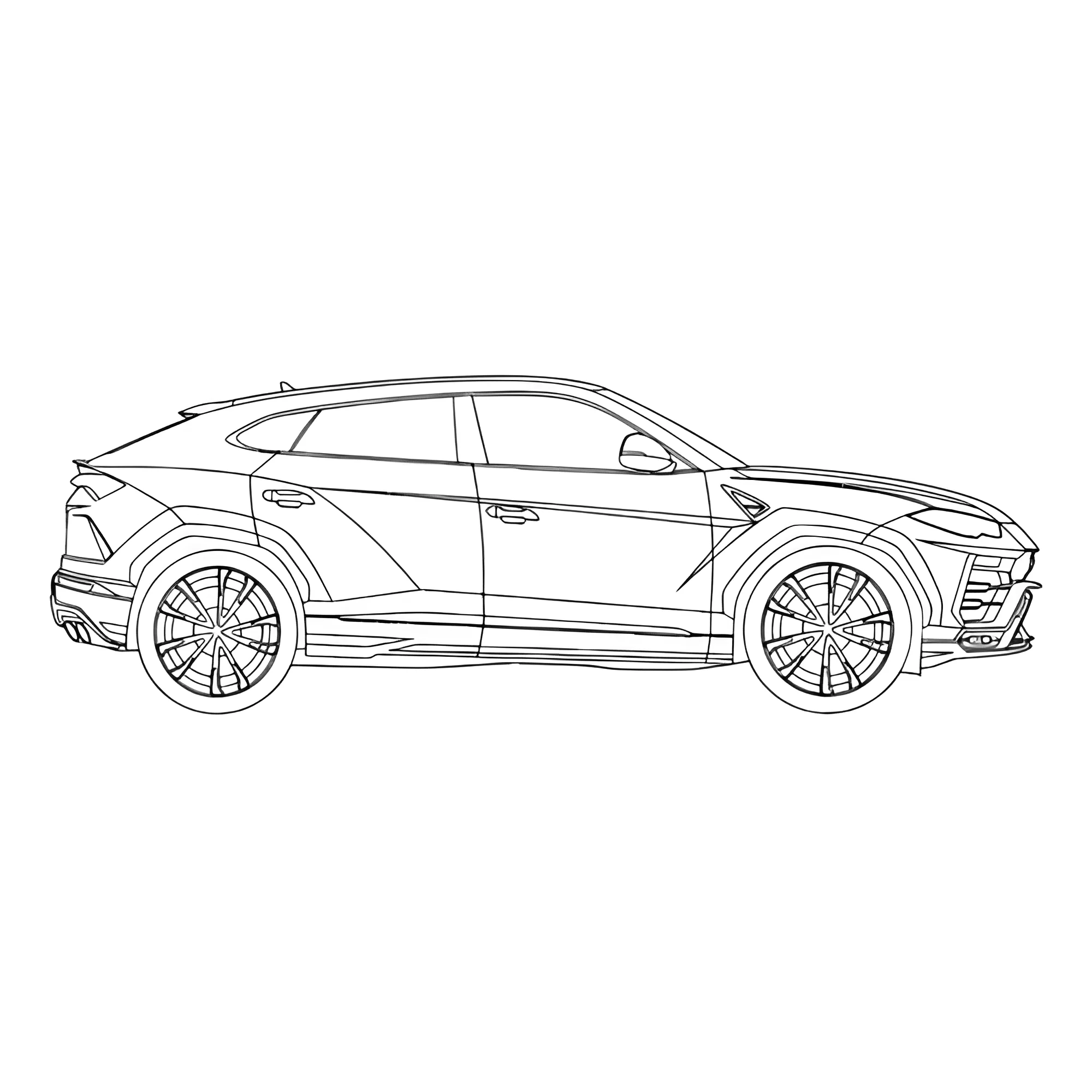 Кроссовер Ламборгини Urus №3701. Раскраски машины по маркам. Ламборджини Lamborghini.