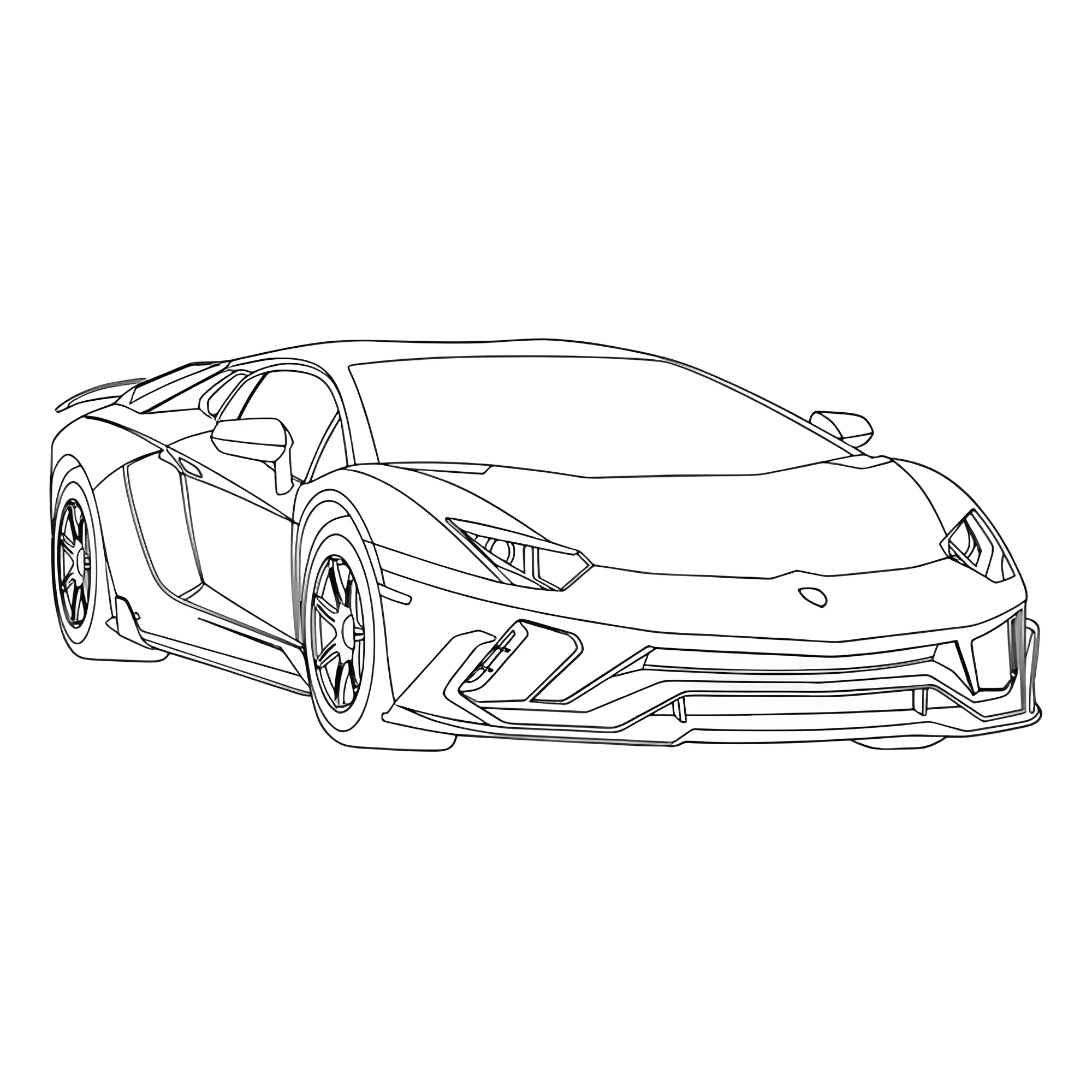 Ламборгини Aventador №3684. Раскраски машины по маркам. Ламборджини Lamborghini.