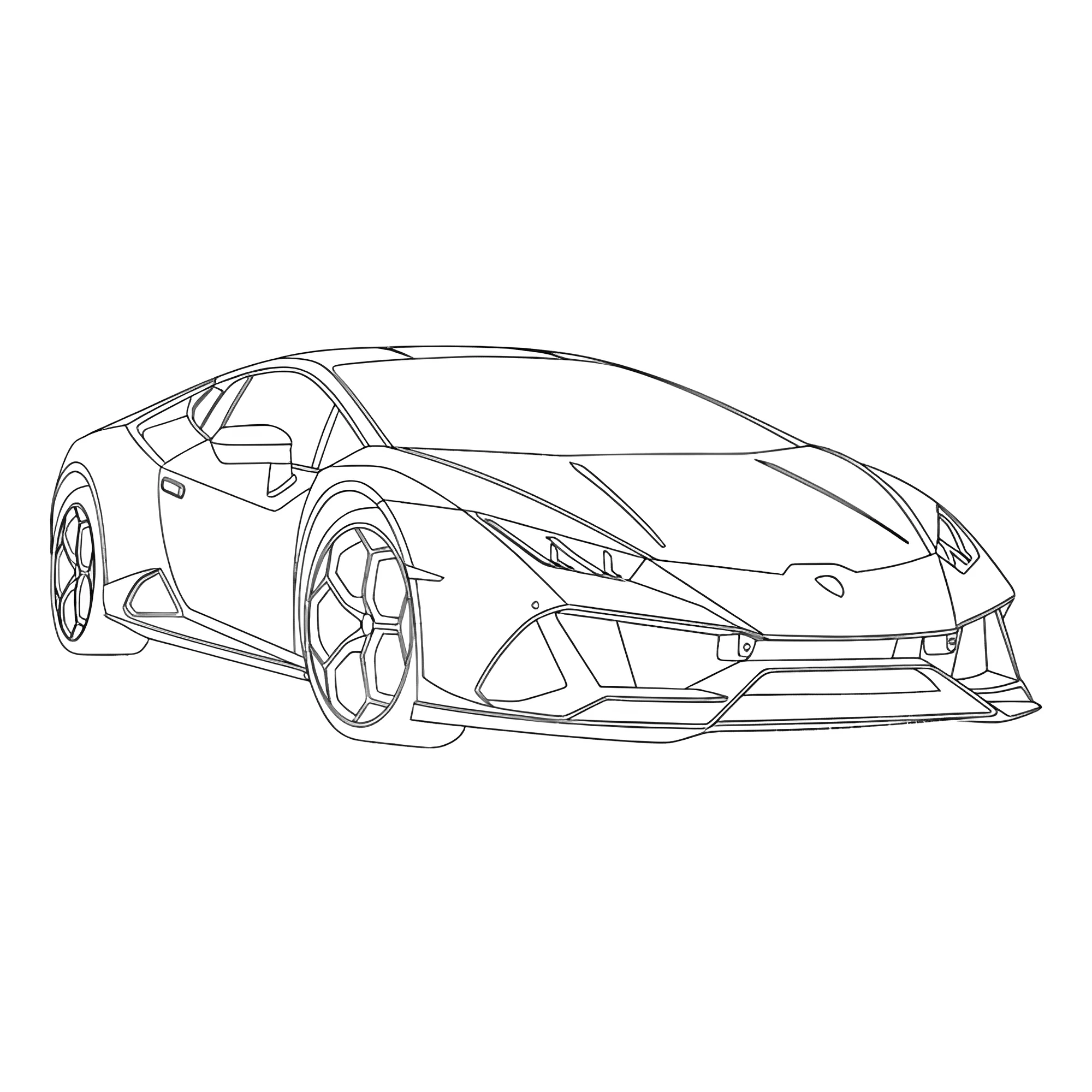 Ламборгини Huracan №3680. Раскраски машины по маркам. Ламборджини Lamborghini.