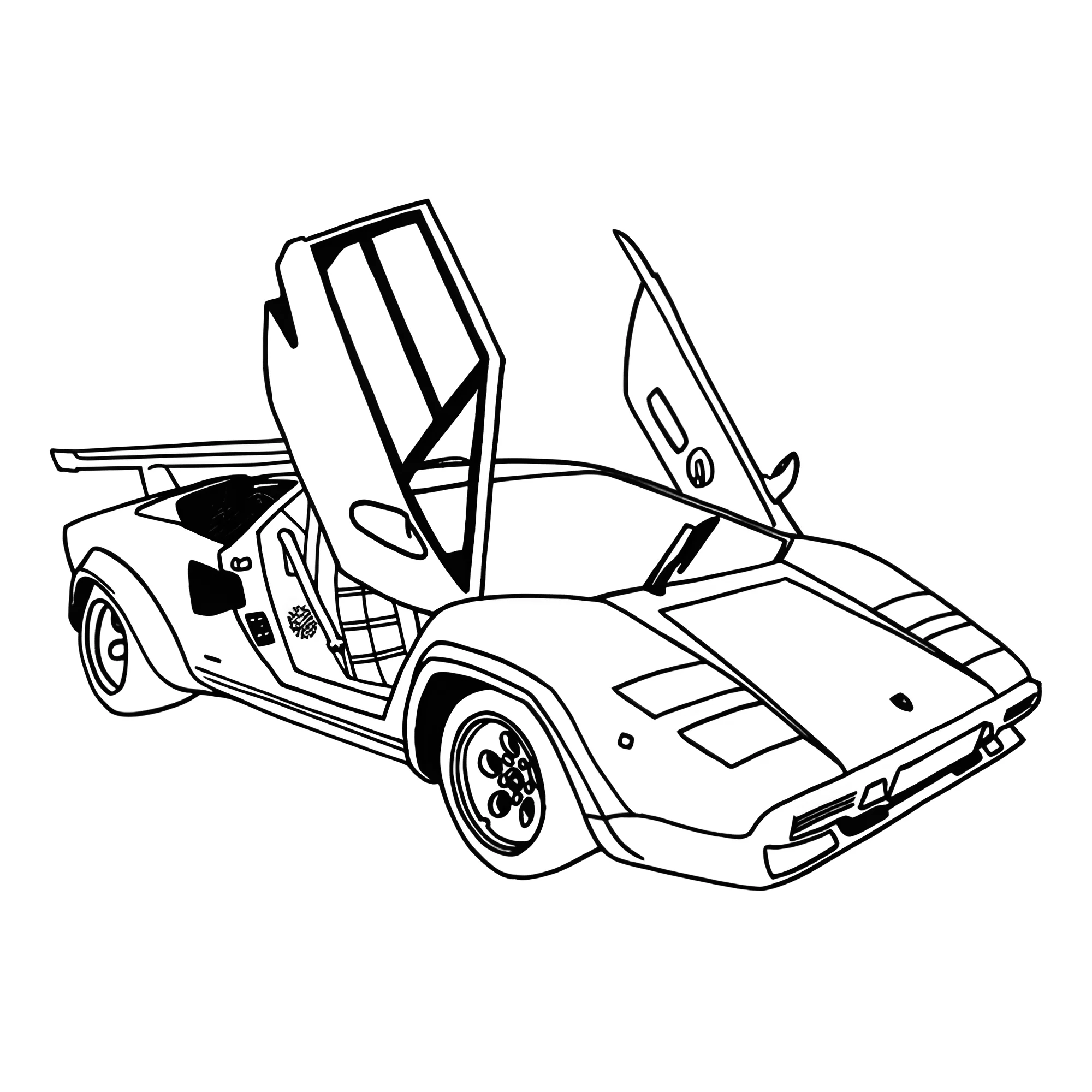 Ламборгини Каунтач №3681. Раскраски машины по маркам. Ламборджини Lamborghini.