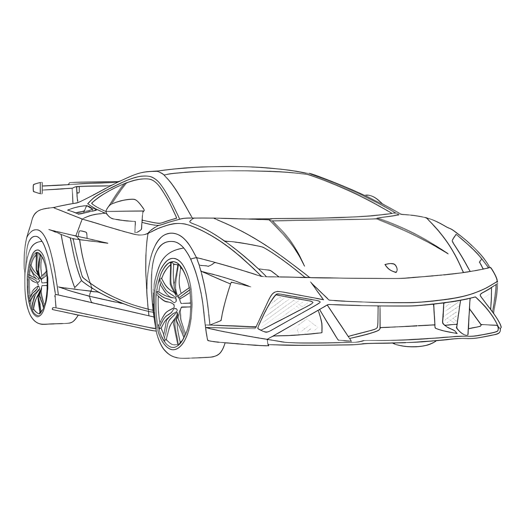 Суперкар Ламборгини Gallardo №3694. Раскраски машины по маркам. Ламборджини Lamborghini.