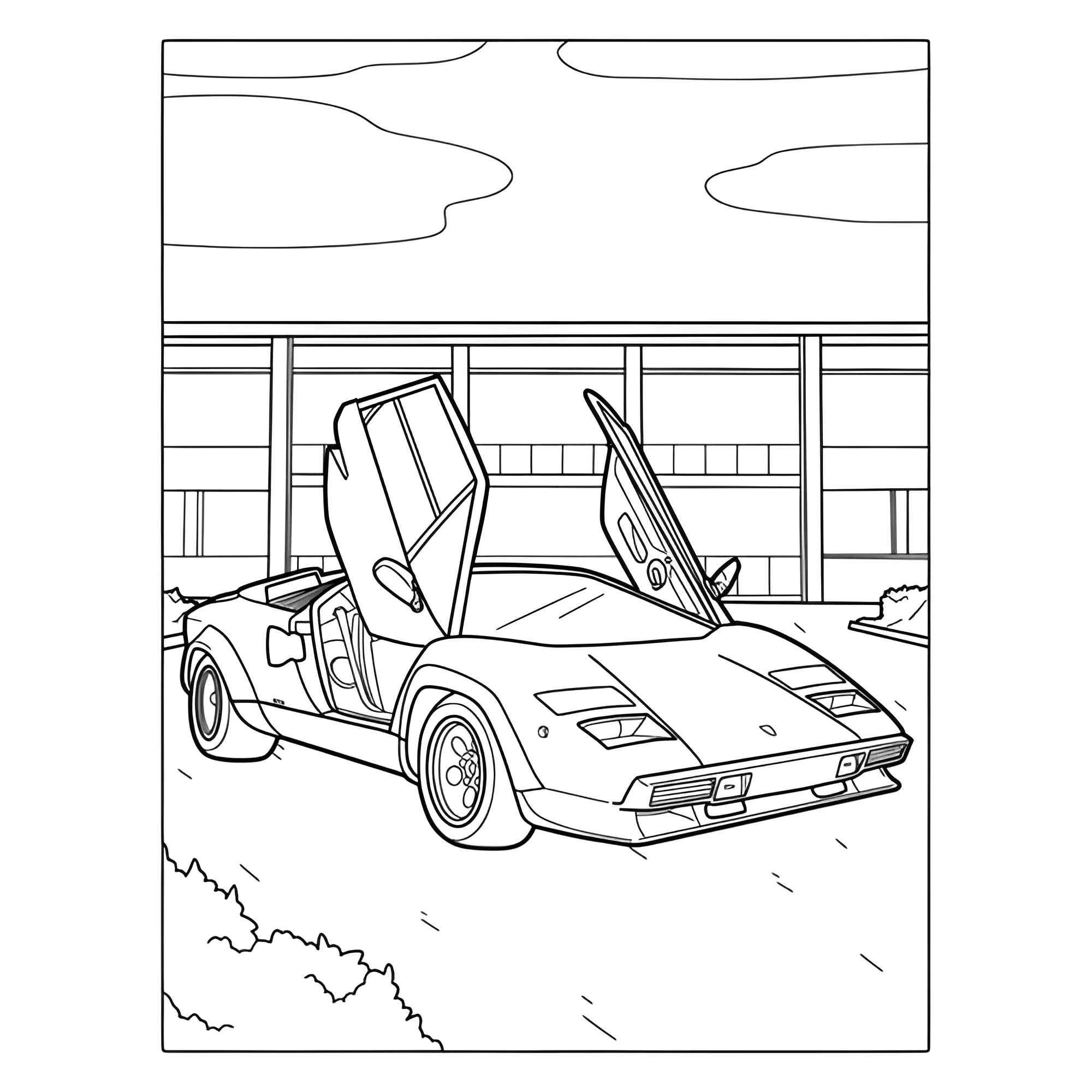 Винтажный Ламборгини Gallardo №3699. Раскраски машины по маркам. Ламборджини Lamborghini.