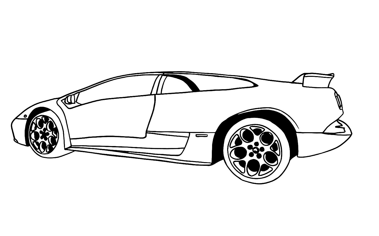 Вид сбоку №3732. Раскраски машины по маркам. Ламборджини Lamborghini.