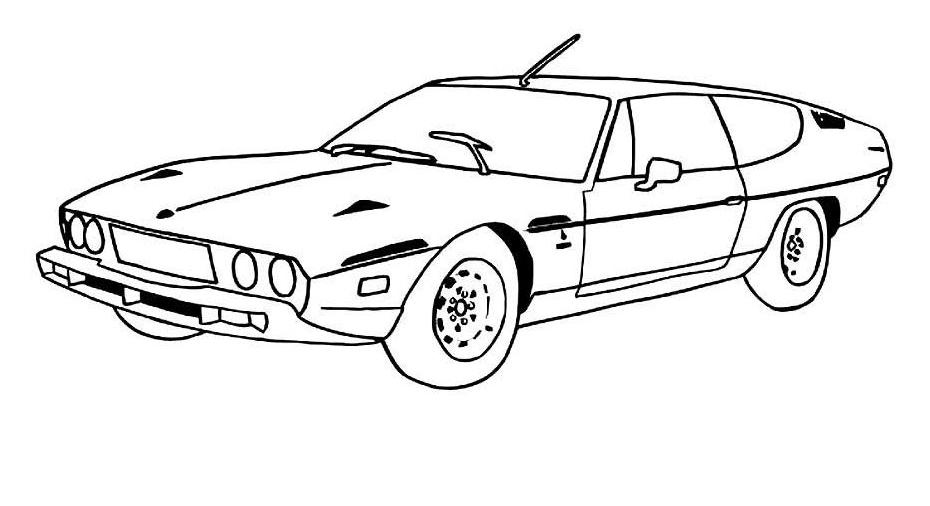 Миура №3733. Раскраски машины по маркам. Ламборджини Lamborghini.