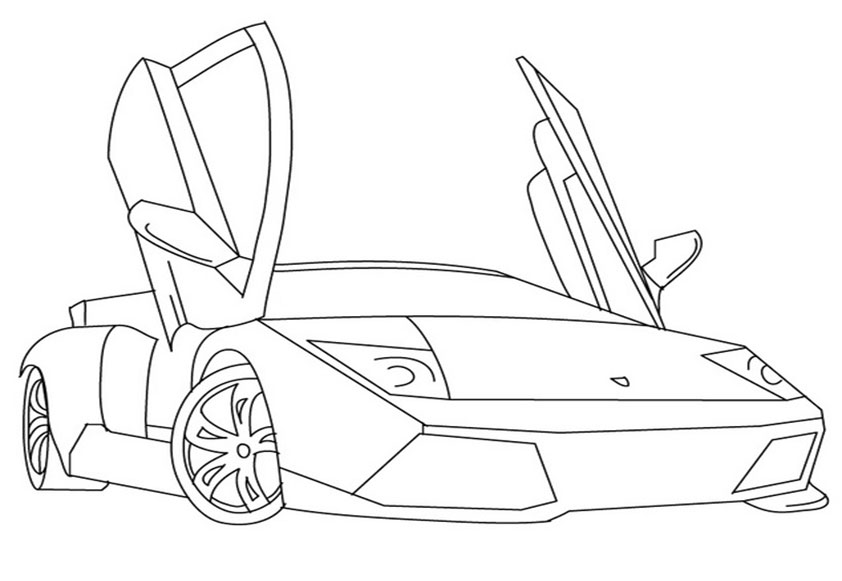 Ламба Хуракан №3723. Раскраски машины по маркам. Ламборджини Lamborghini.