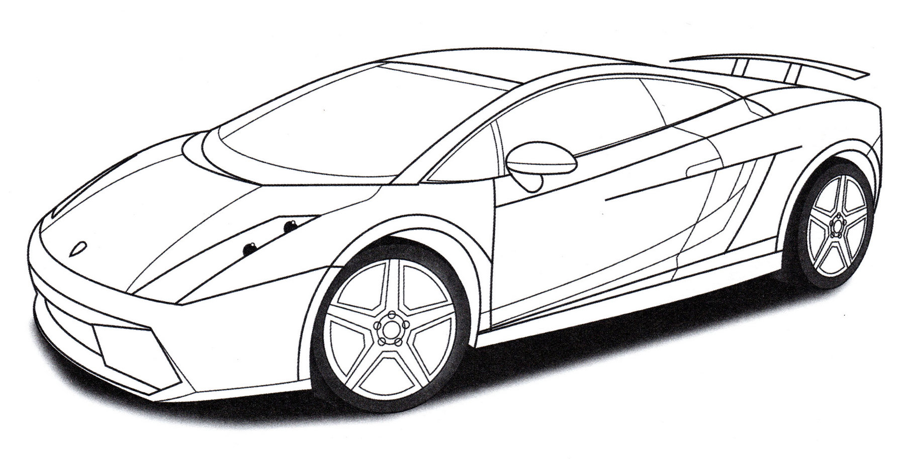 Gallardo №3720. Раскраски машины по маркам. Ламборджини Lamborghini.