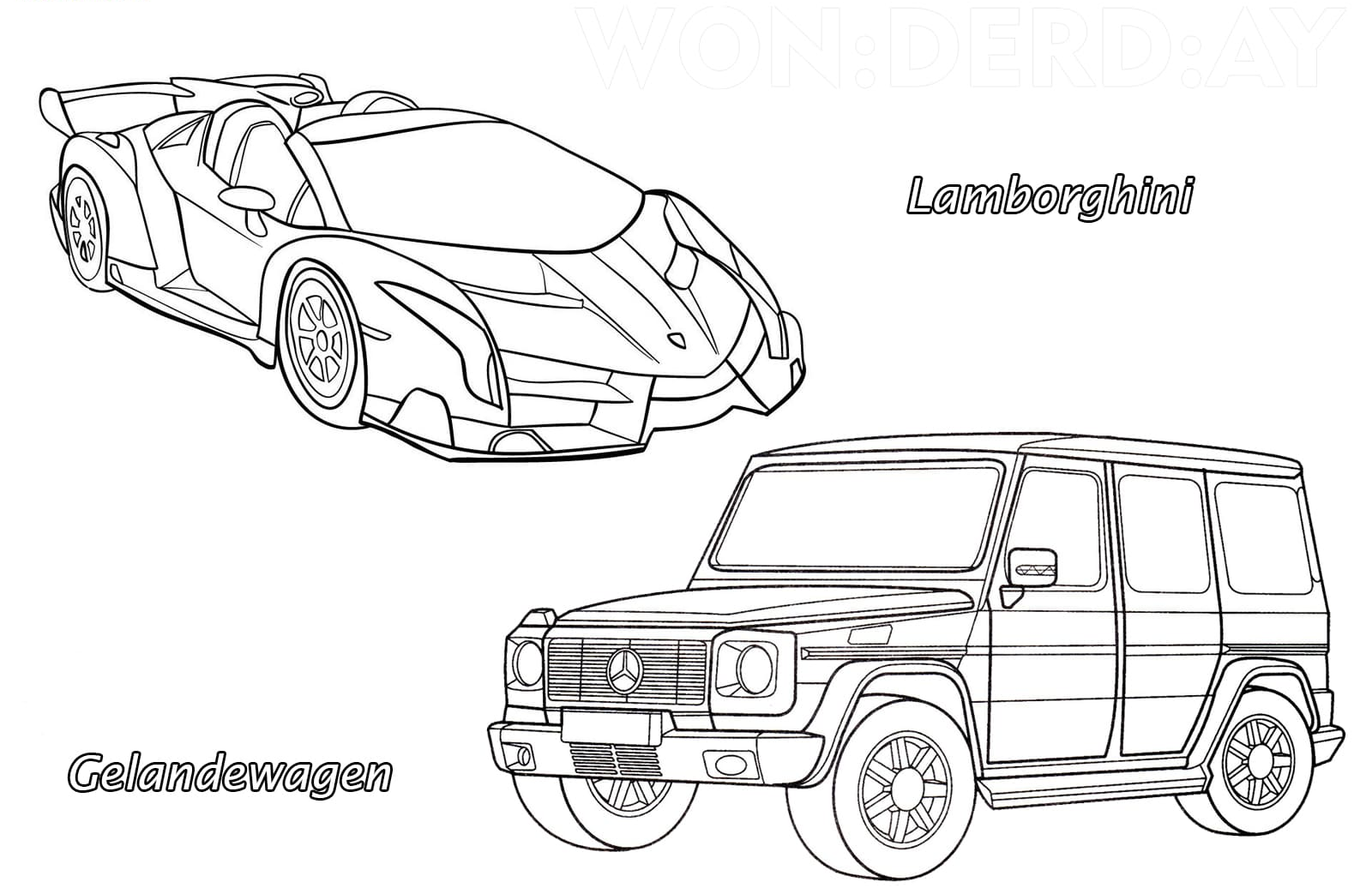 Ламба и Гелик №3714. Раскраски машины по маркам. Ламборджини Lamborghini.