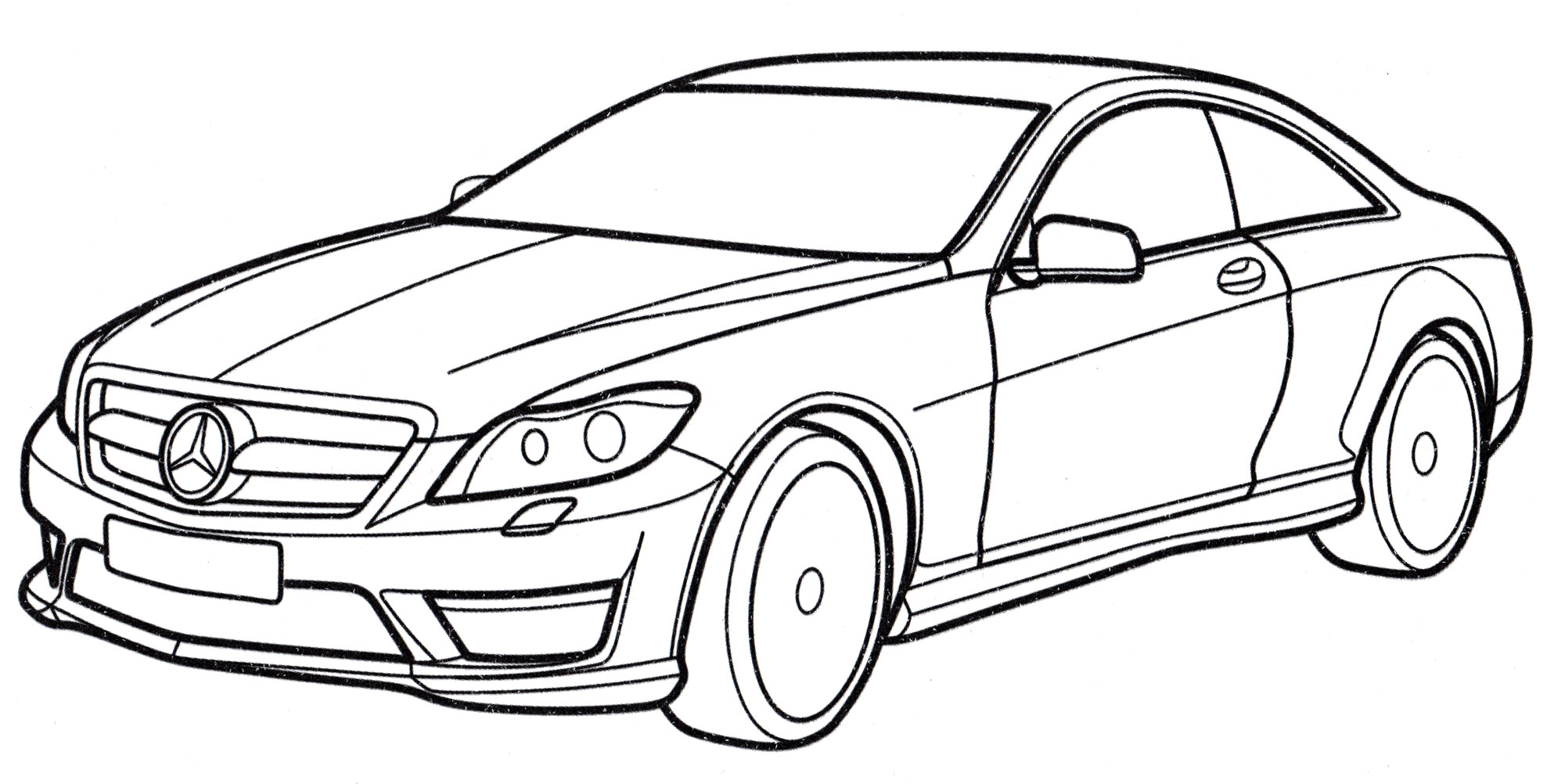 Mercedes CL-class №4079. Раскраски машины по маркам. Мерседес.