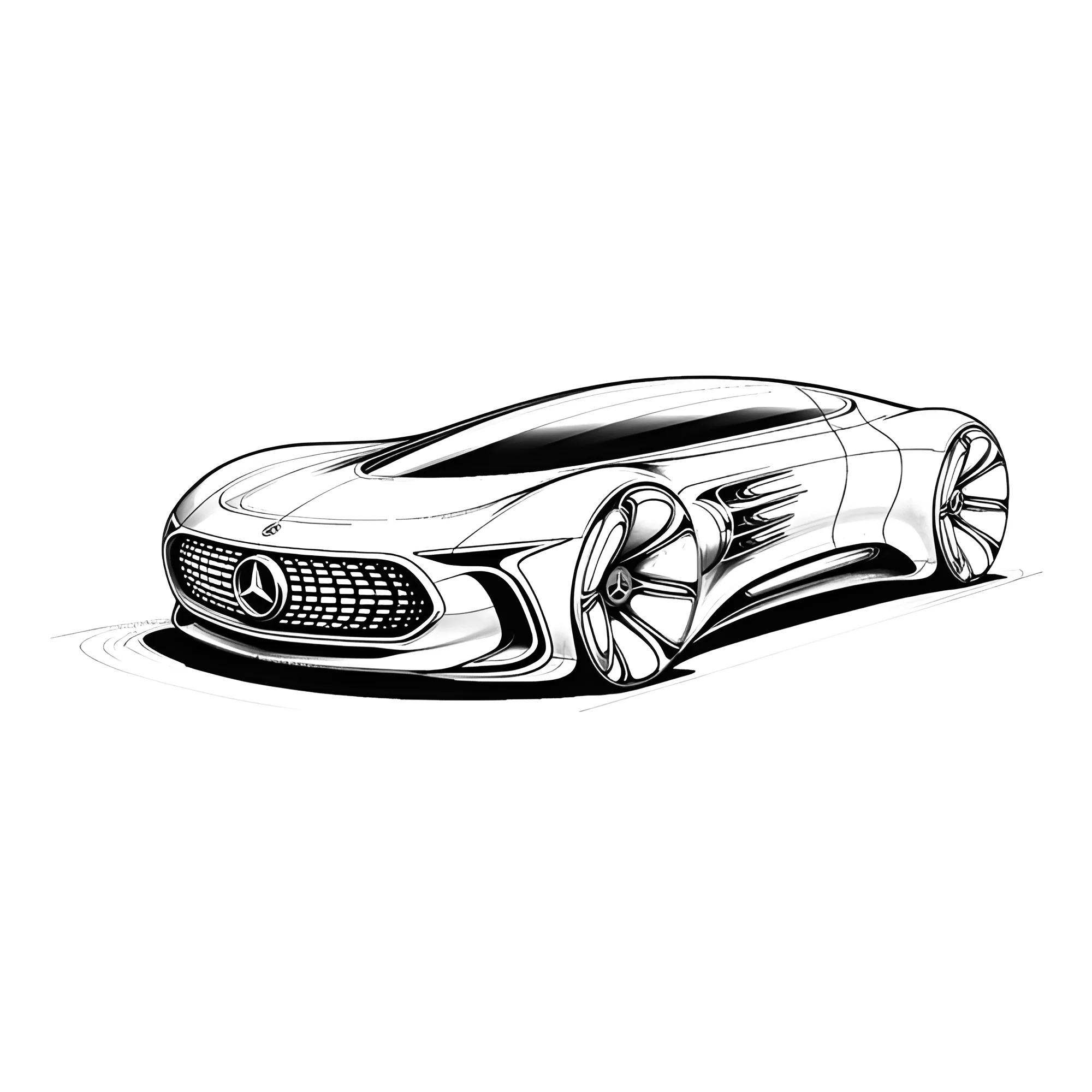 Концепт-кар Мерседес Concept IAA №3968. Раскраски машины по маркам. Мерседес.