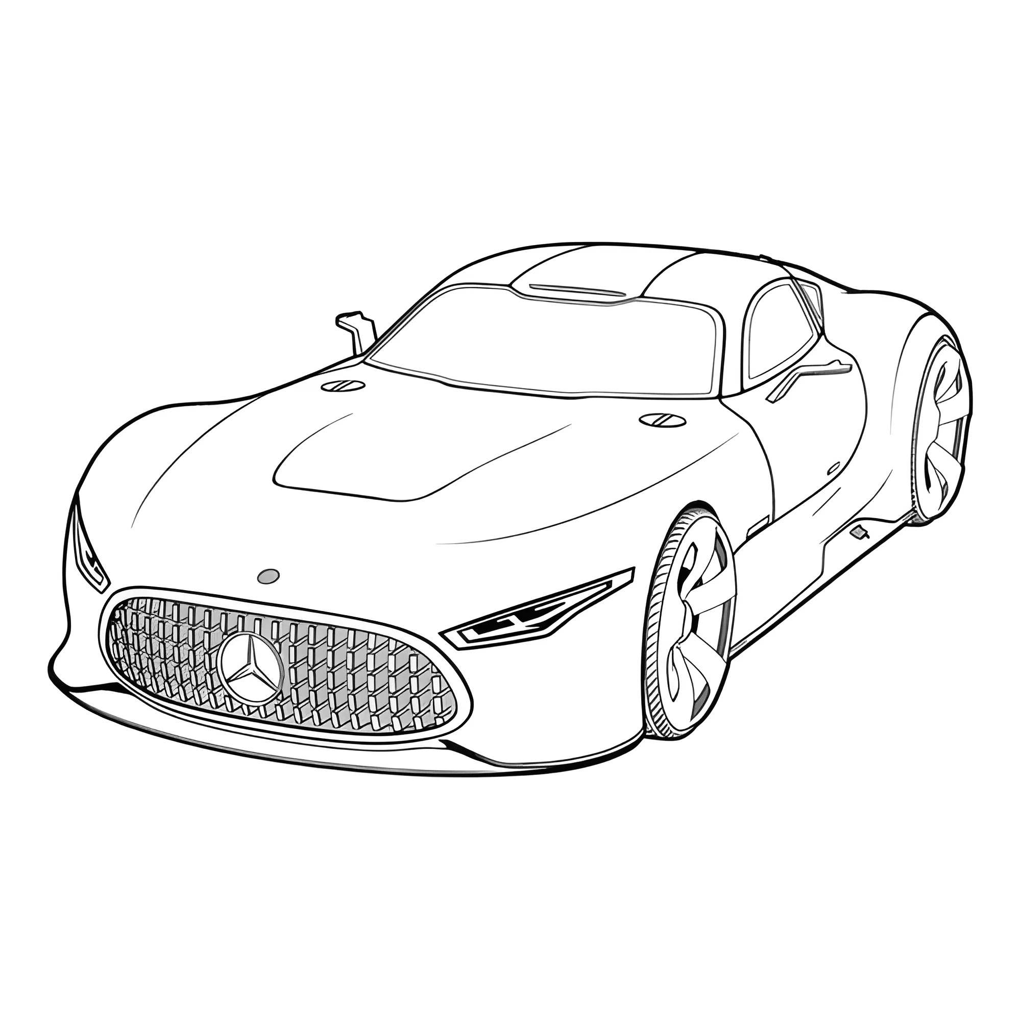 Концептуальный автомобиль Мерседес AMG Vision №3940. Раскраски машины по маркам. Мерседес.