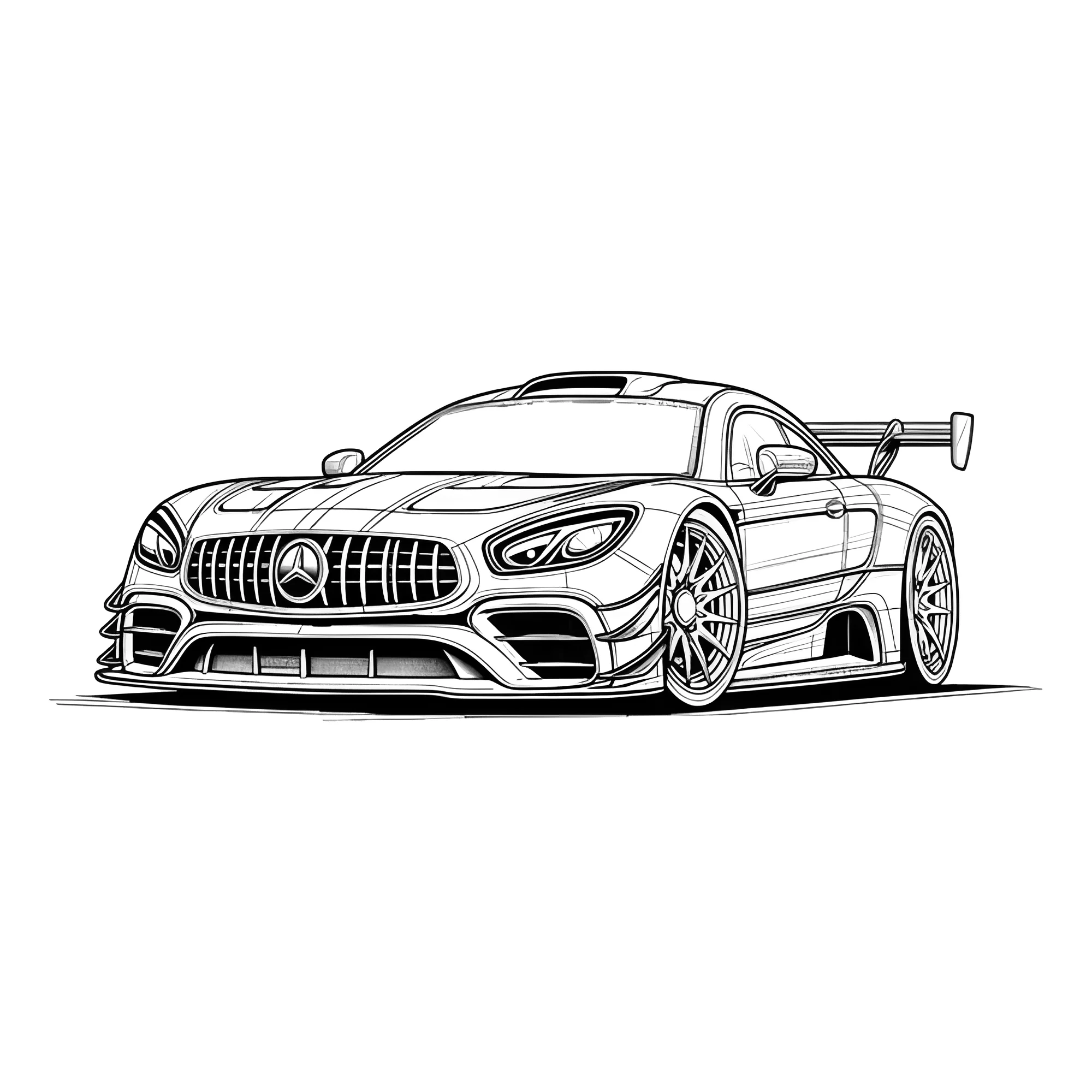 Mercedes-Benz CLK GT1 №3938. Раскраски машины по маркам. Мерседес.