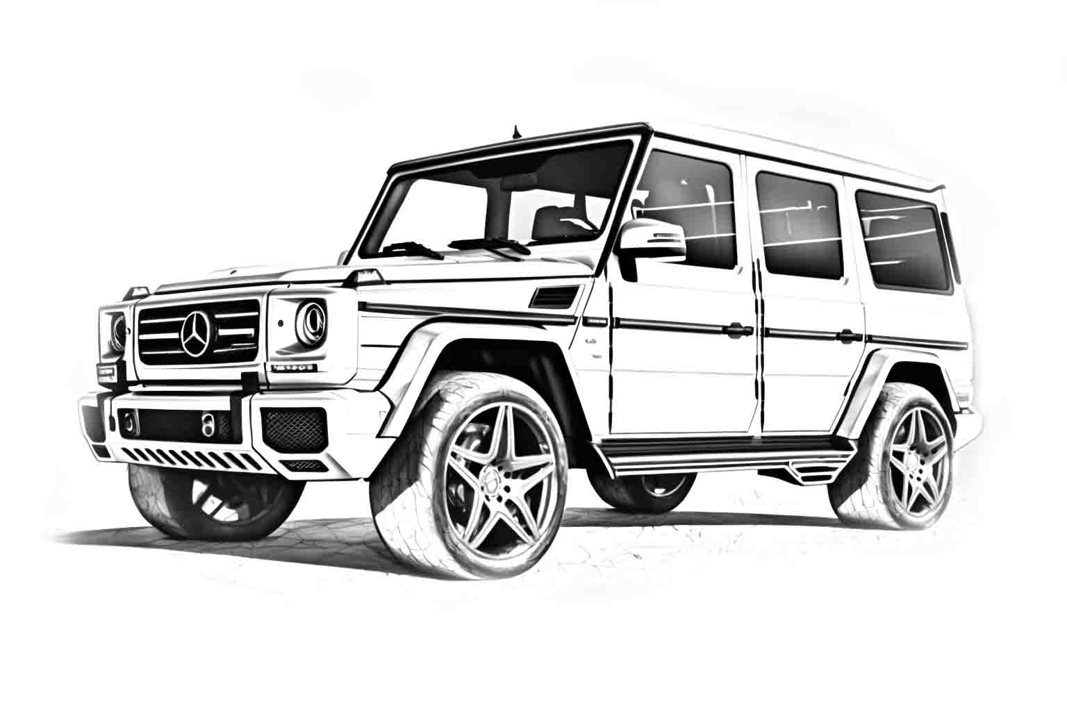 Mercedes-Benz G-class AMG №4042. Раскраски машины по маркам. Мерседес.