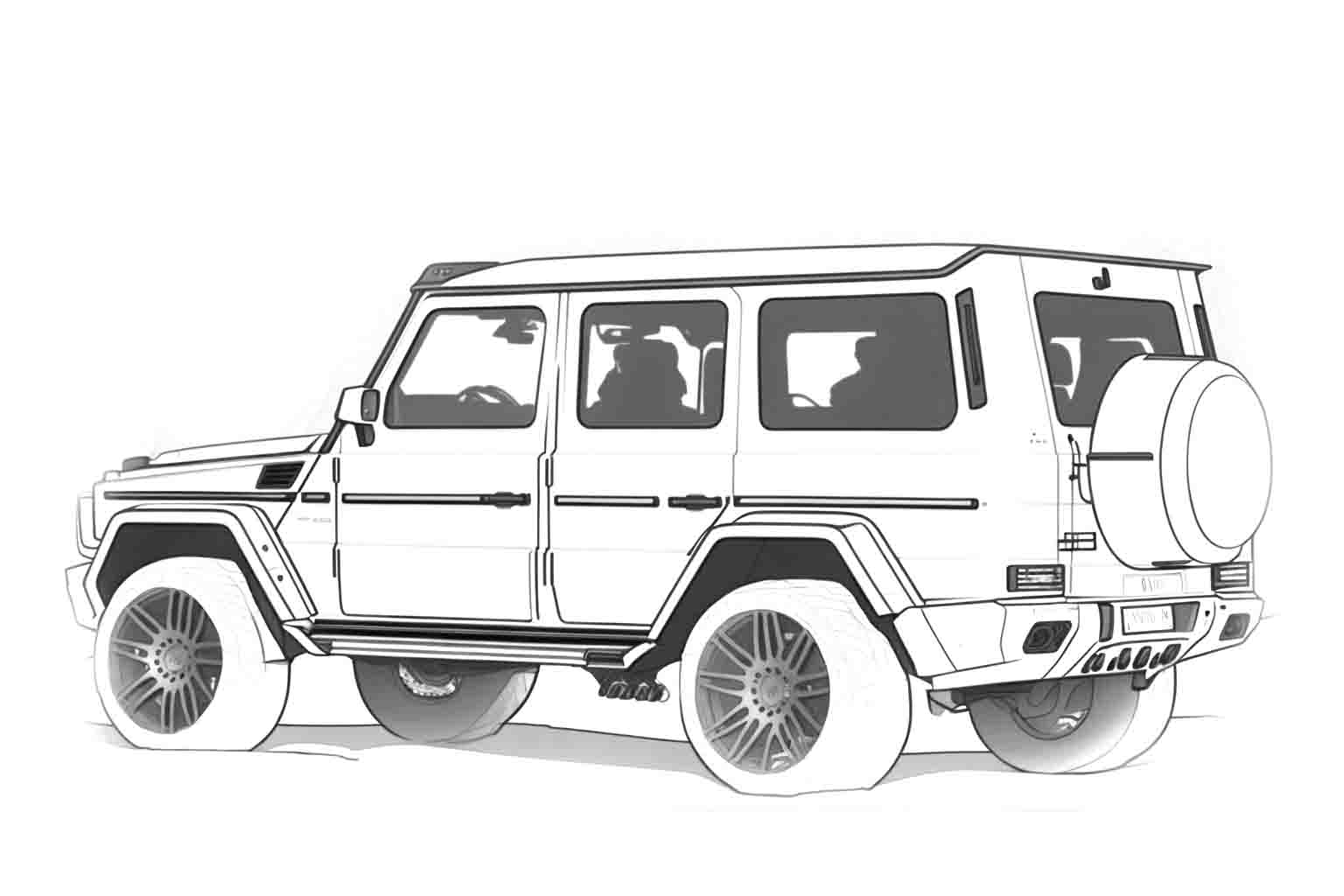 Mercedes-Benz G-class №4044. Раскраски машины по маркам. Мерседес.
