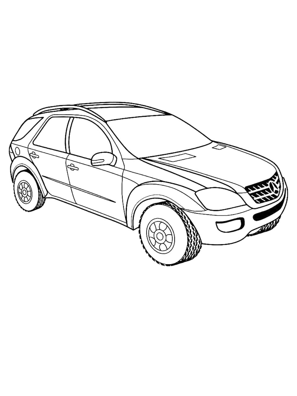 Mercedes-Benz M-Класс AM №4008. Раскраски машины по маркам. Мерседес.