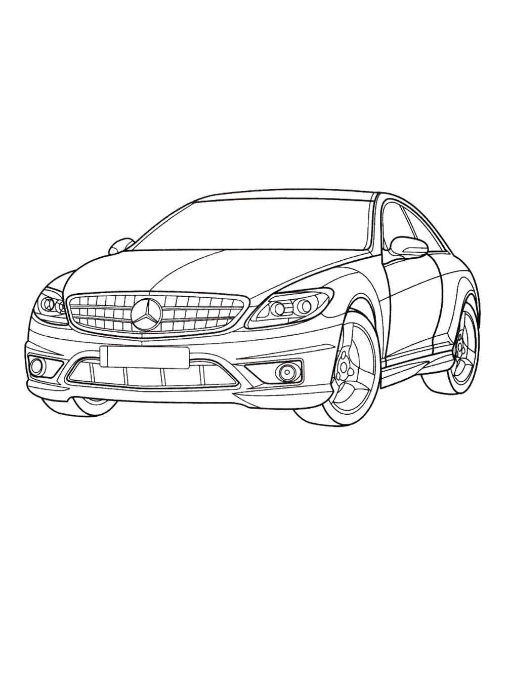 Mercedes CL65 AMG №3997. Раскраски машины по маркам. Мерседес.