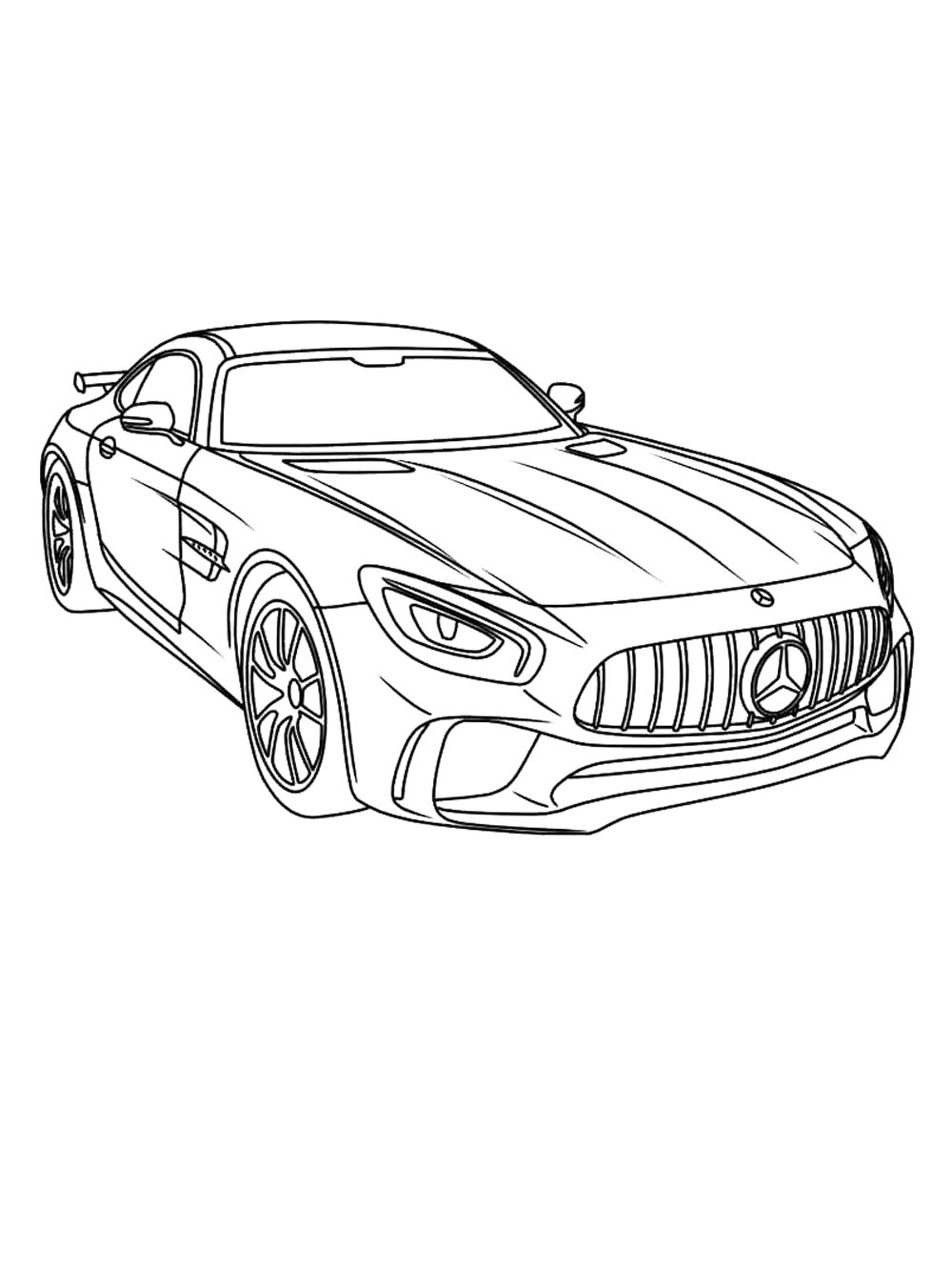 Mercedes-Benz AMG GT 63 №4002. Раскраски машины по маркам. Мерседес.
