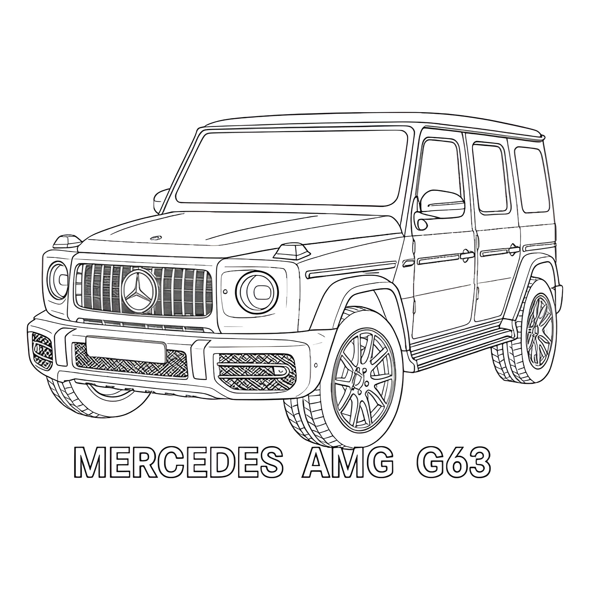 Мерседес AMG G63 №3933. Раскраски машины по маркам. Мерседес.