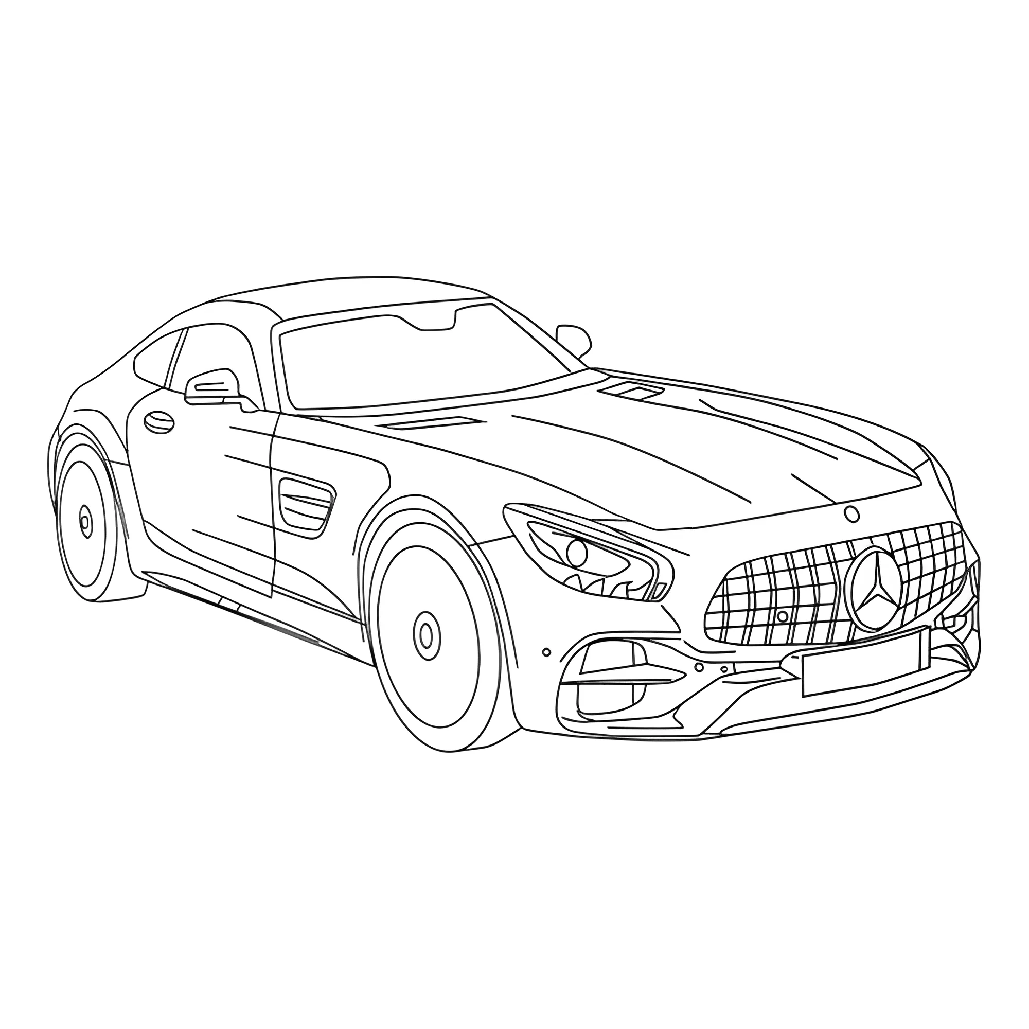Мерседес Бенц AMG GT C Edition 50 №3990. Раскраски машины по маркам. Мерседес.