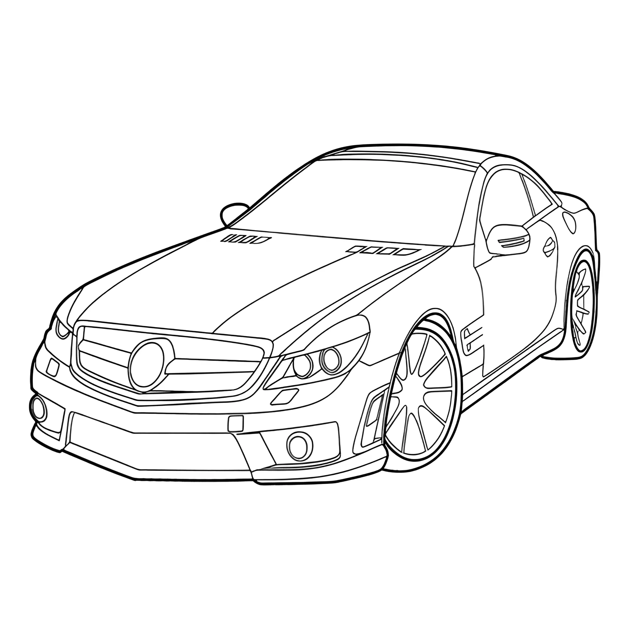 Мерседес Бенц SL 63 AMG №3978. Раскраски машины по маркам. Мерседес.