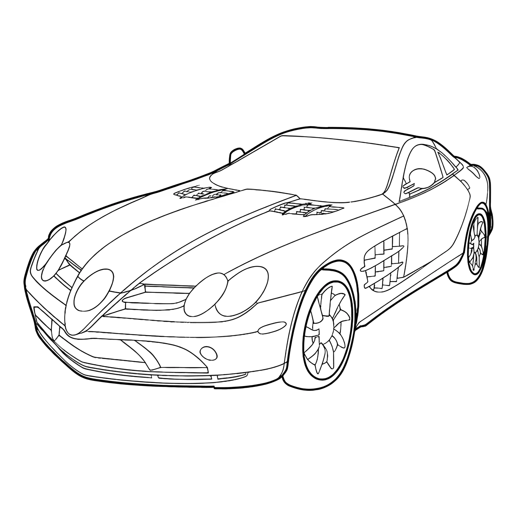 Мерседес SLR McLaren №3987. Раскраски машины по маркам. Мерседес.