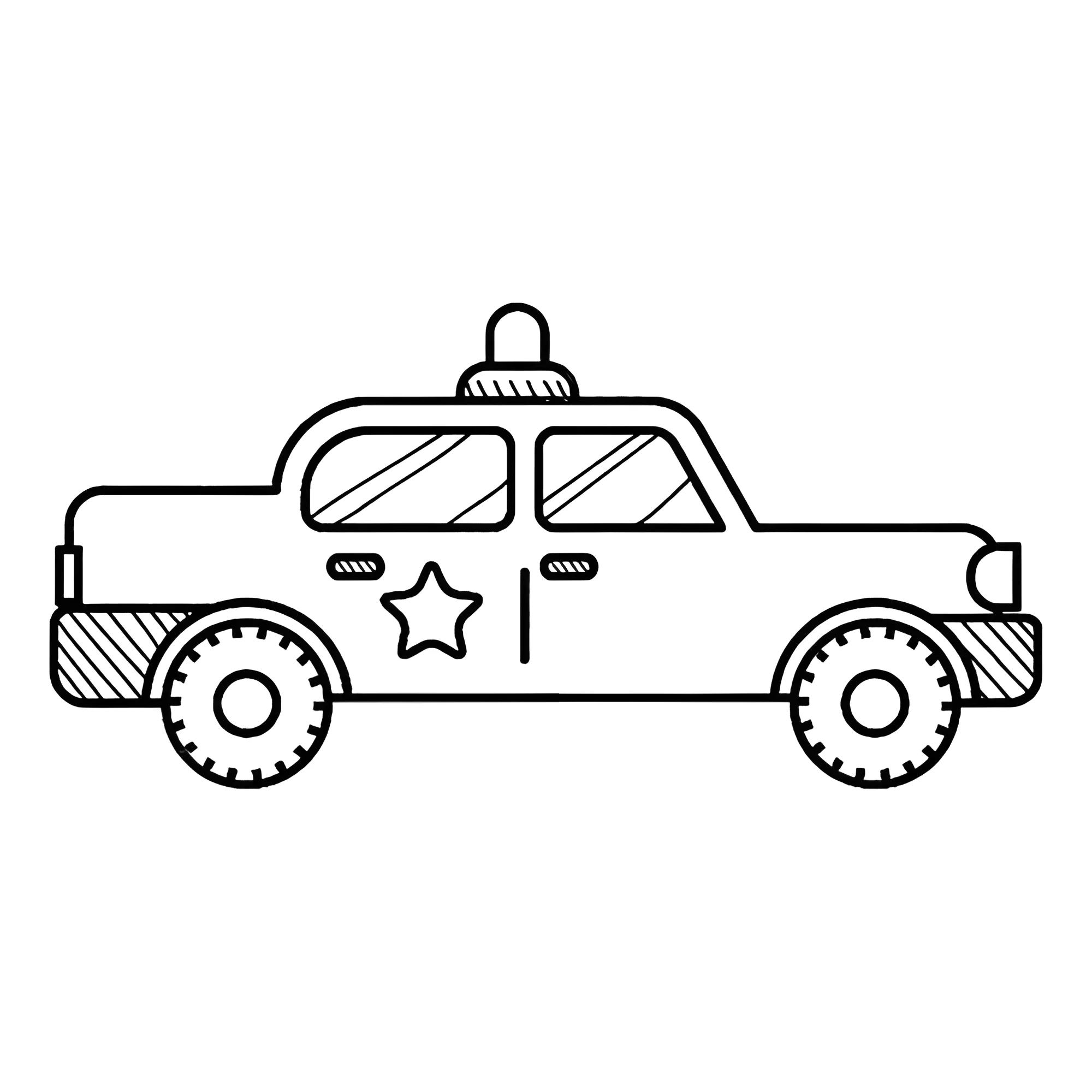 Простая машина шерифа №4239. Раскраски для мальчиков по категориям. Полицейские машины.