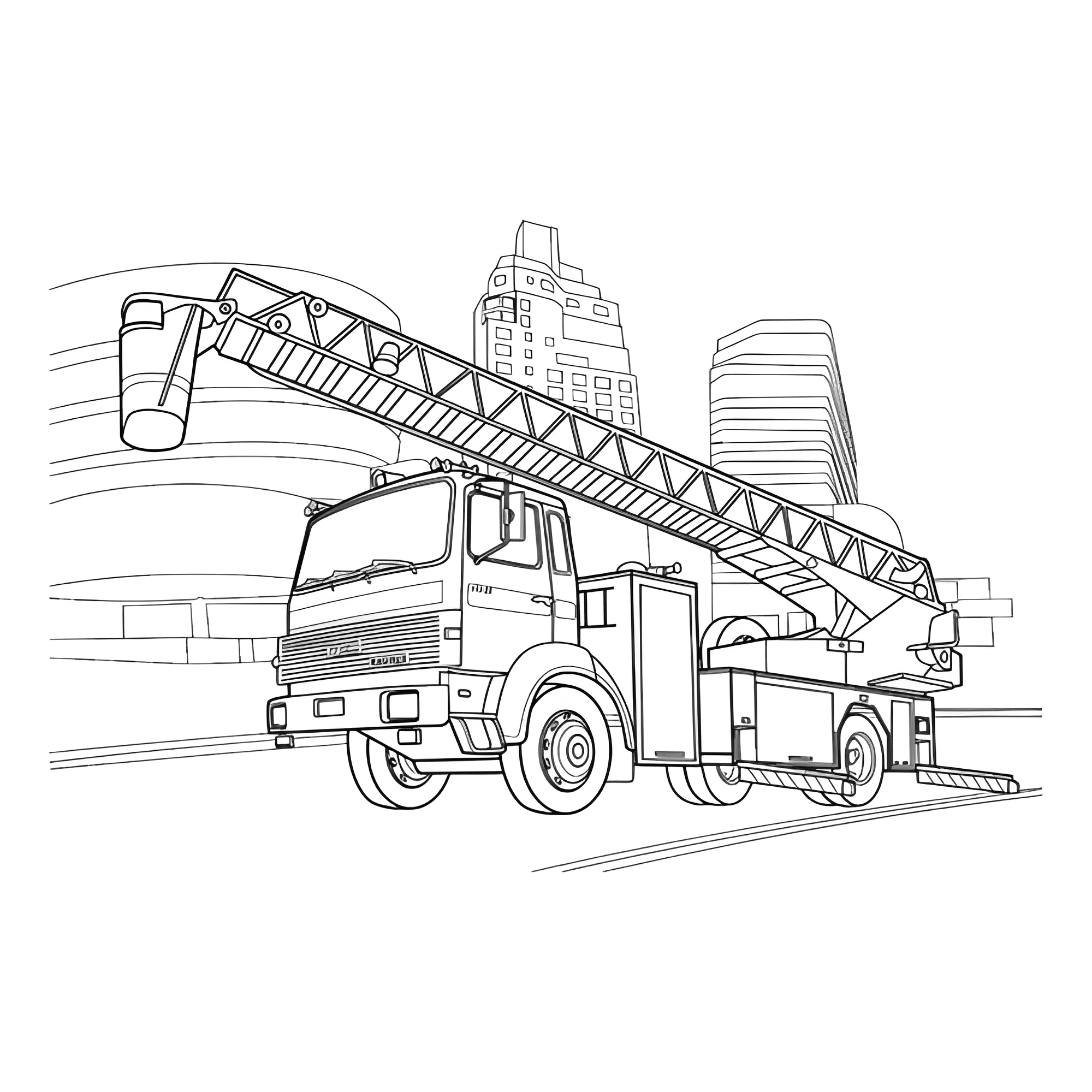 Пожарная машина Iveco №4291. Раскраски для мальчиков по категориям. Пожарные машины.