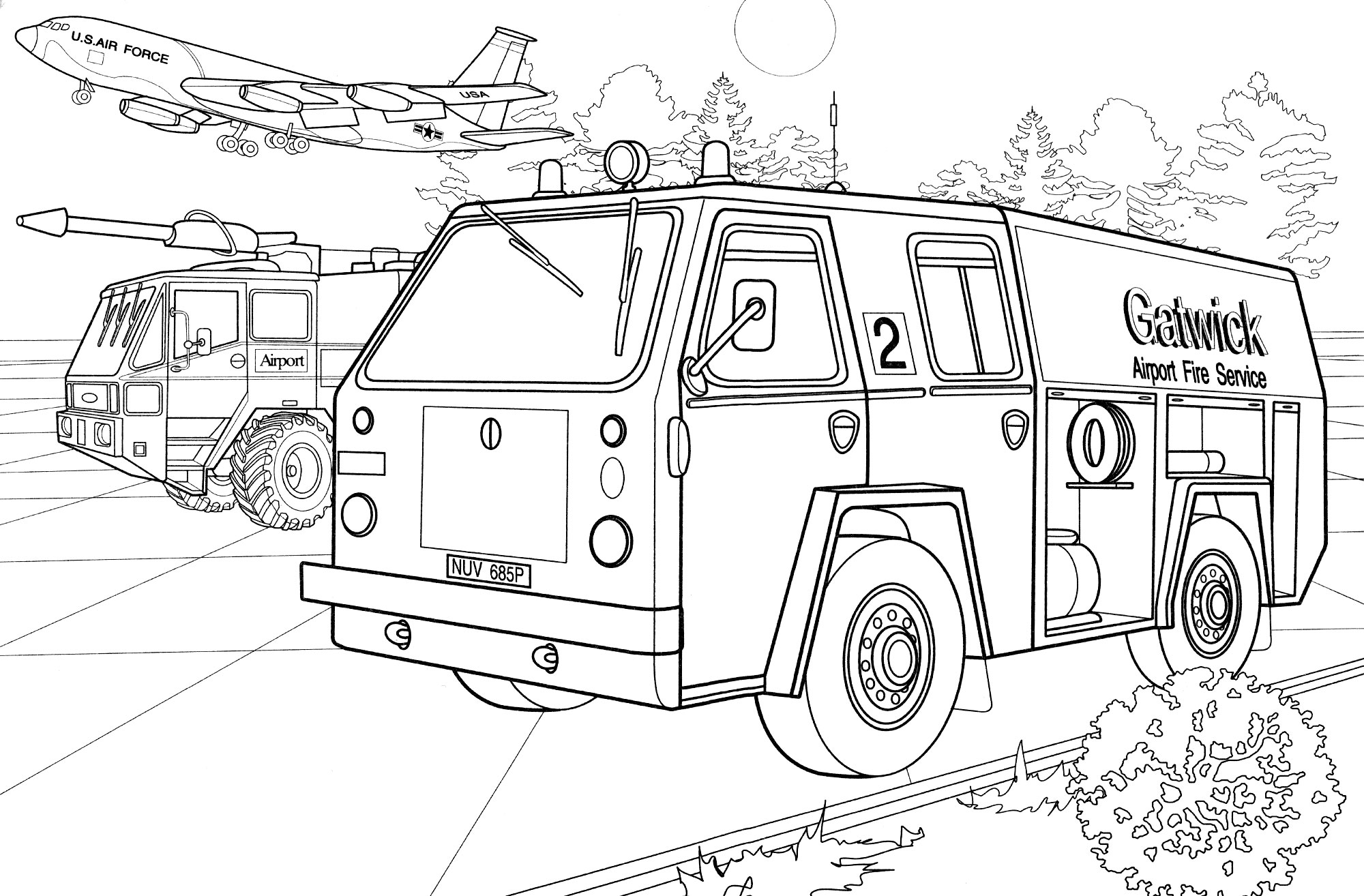 Пожарная машина IVECO №4315. Раскраски для мальчиков по категориям. Пожарные машины.