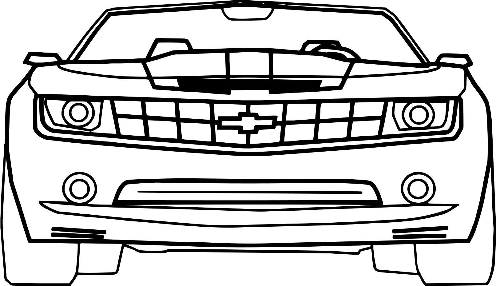 Раскраска «Шевроле Камаро №3128. Раскраски машины по маркам. Шевроле Камаро Chevrolet Camaro.
